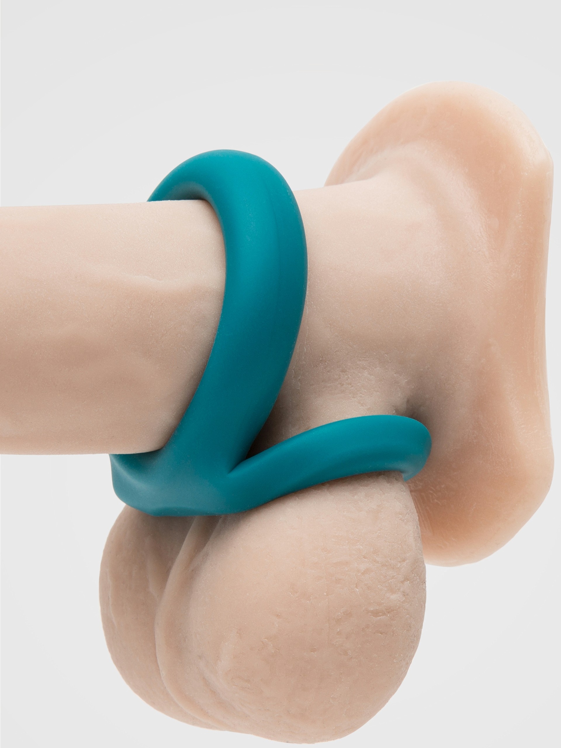 Lovehoney Super Looper Silicone Cock and Ball Ring, Green, hi-res