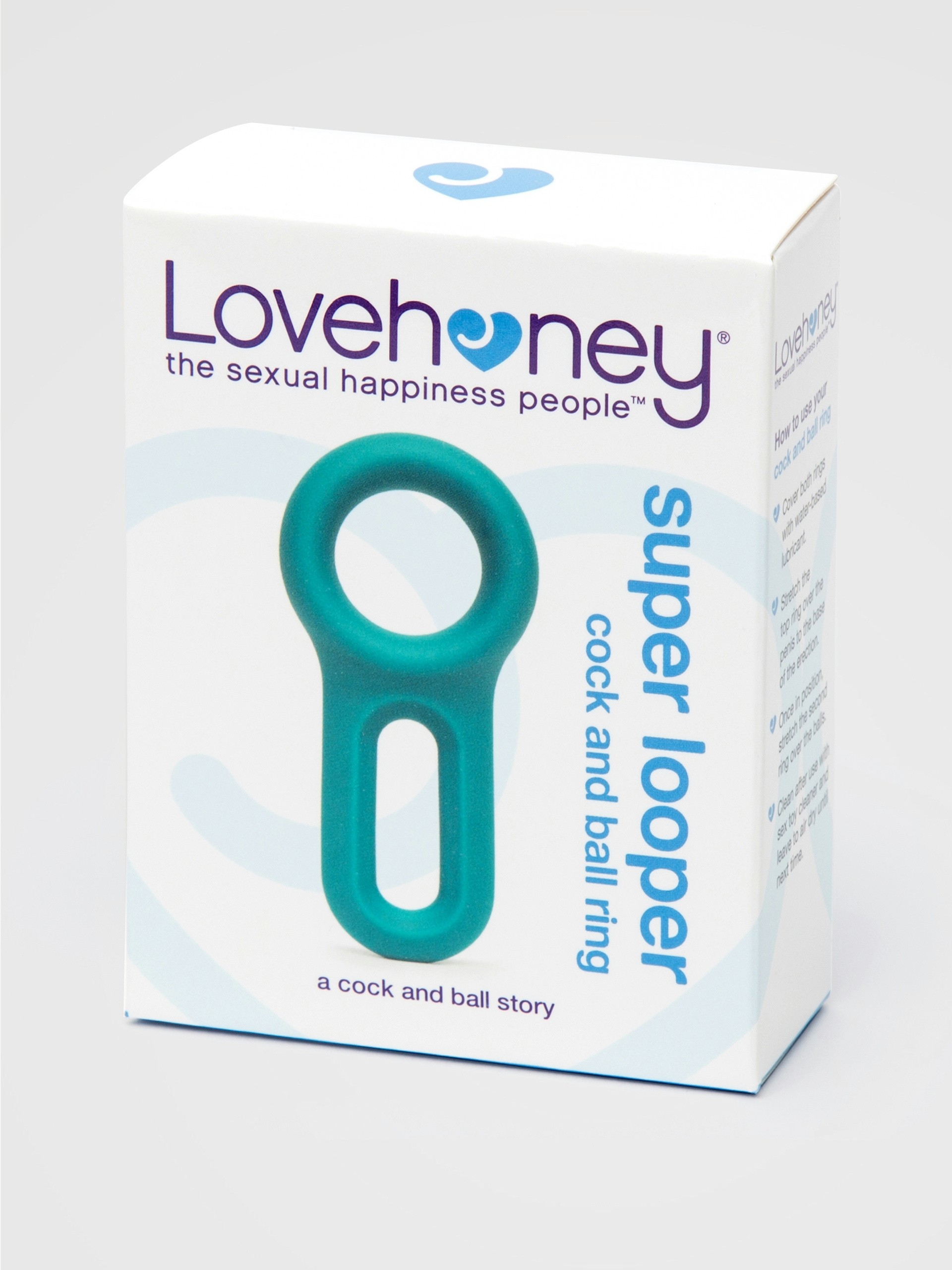 Lovehoney Super Looper Silicone Cock and Ball Ring, Green, hi-res