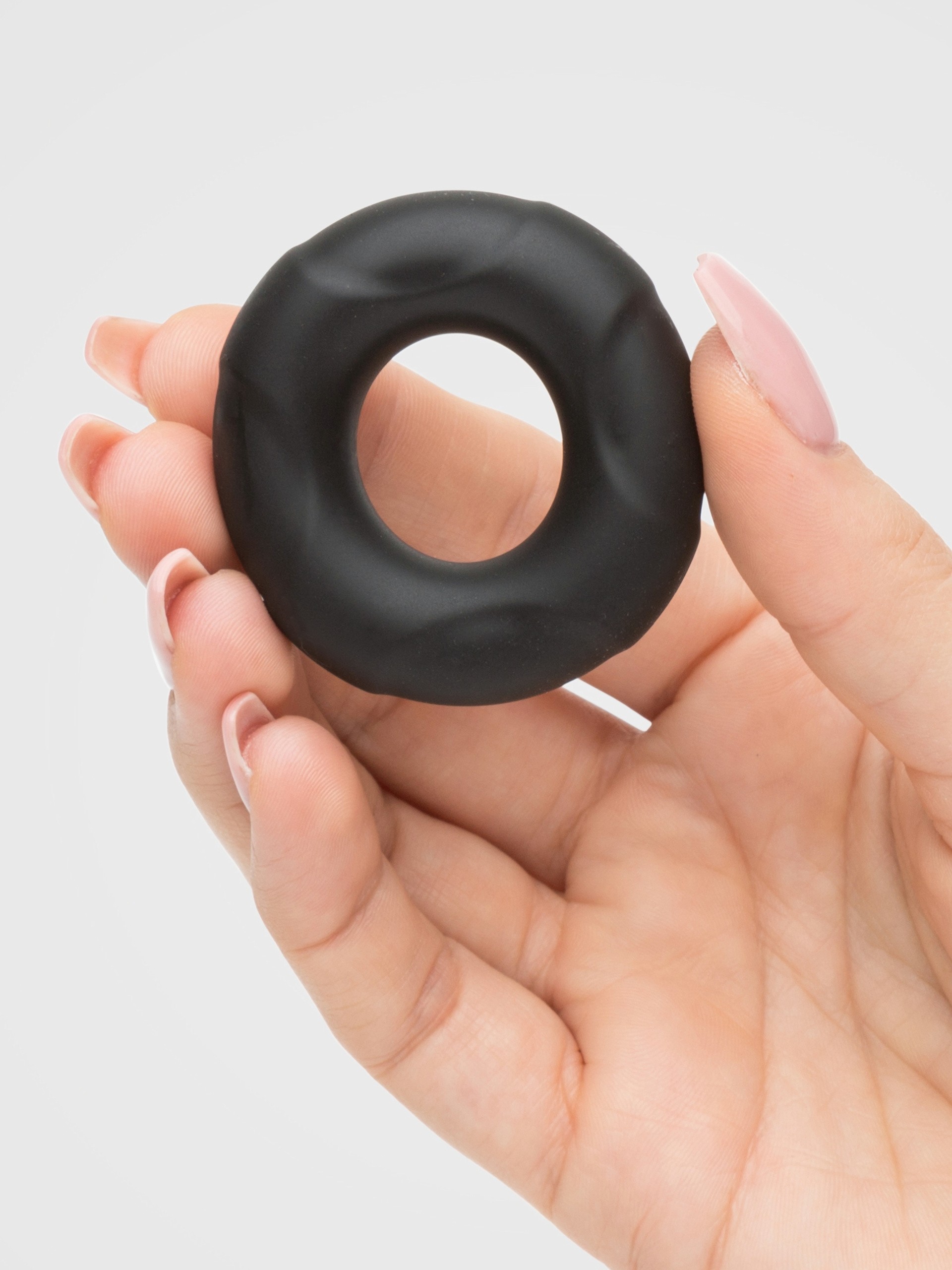 Lovehoney Ultra Thick Silicone Cock Ring Set (3 Pack), Black, hi-res