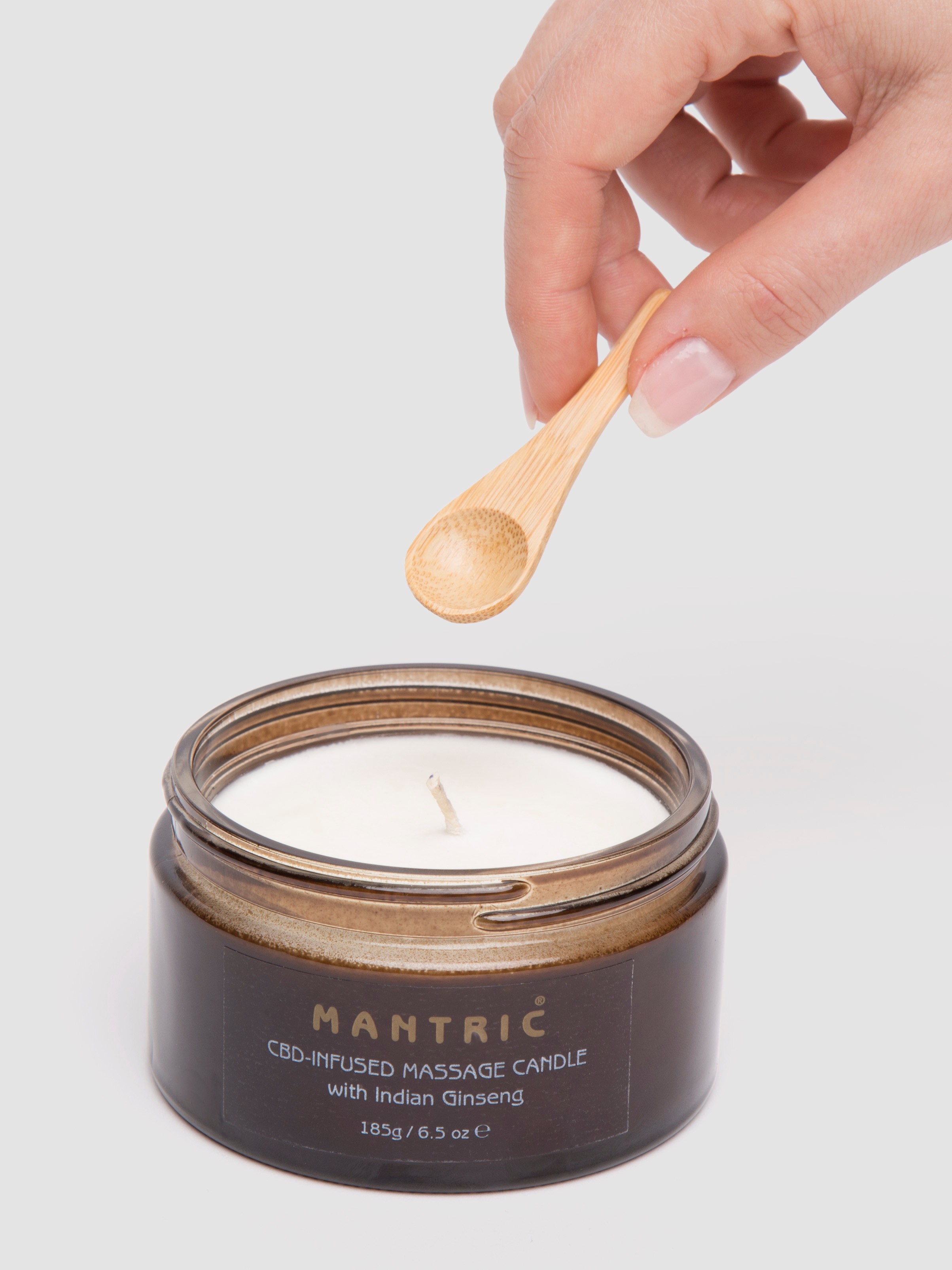 Mantric CBD Massage Candle with Indian Ginseng 185g, , hi-res