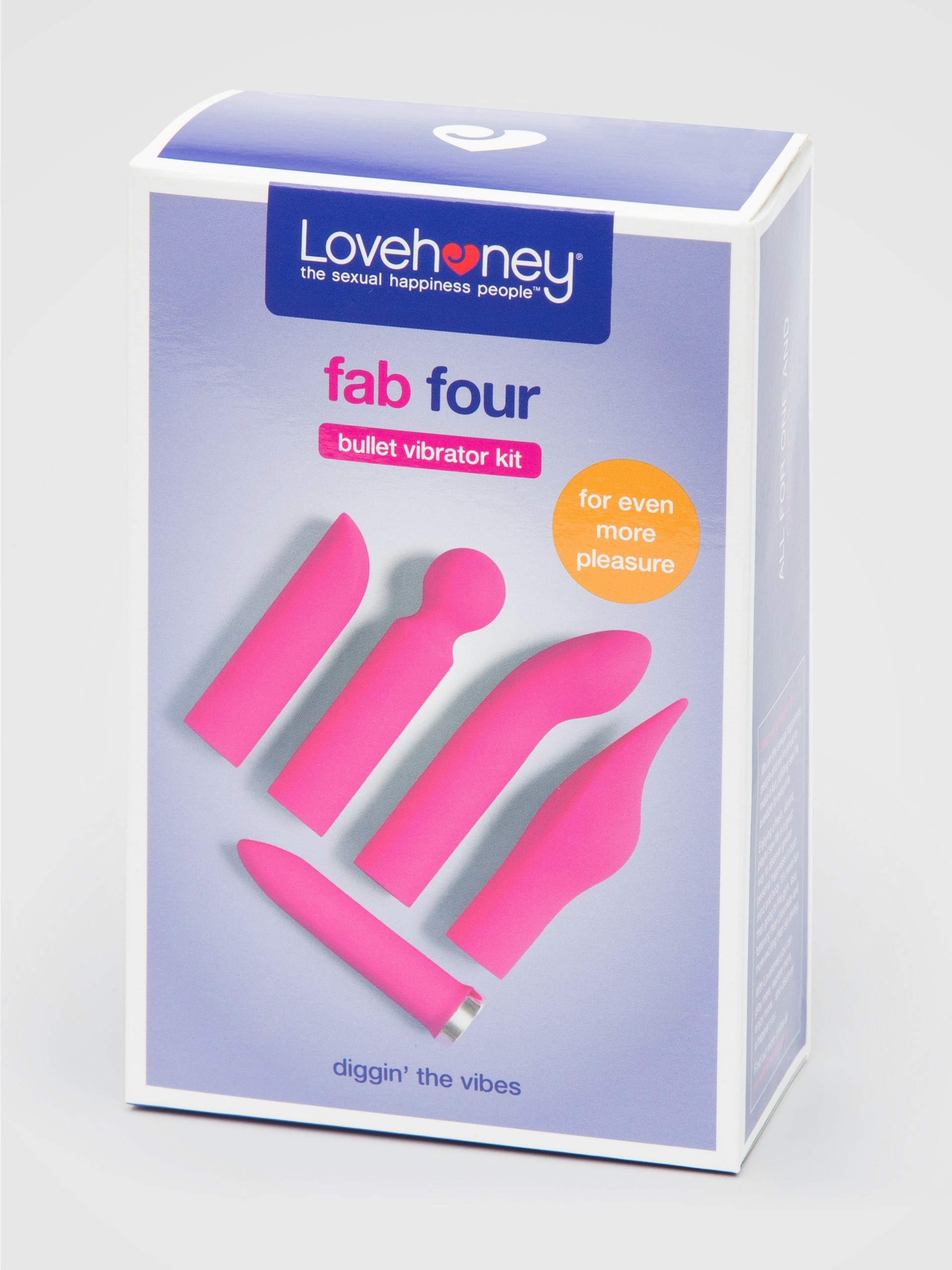 Lovehoney Rechargeable Bullet Vibrator and Sleeve Set (5 Piece), Pink, hi-res