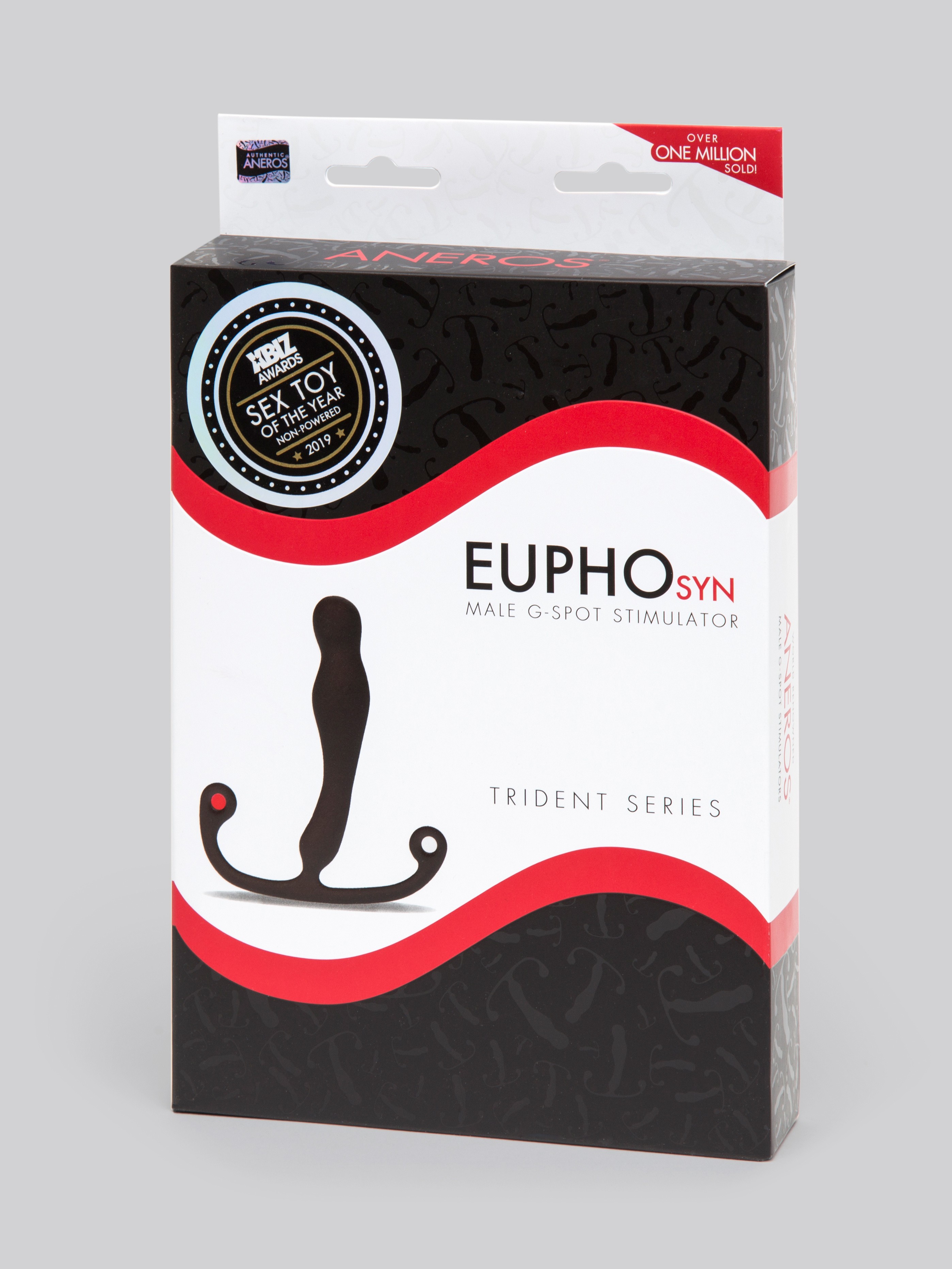 Aneros Eupho Syn Trident Prostate Massager, Black, hi-res