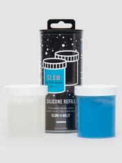 Clone-A-Willy Dark Blue Glow In the Dark Silicone Refill , Blue, hi-res