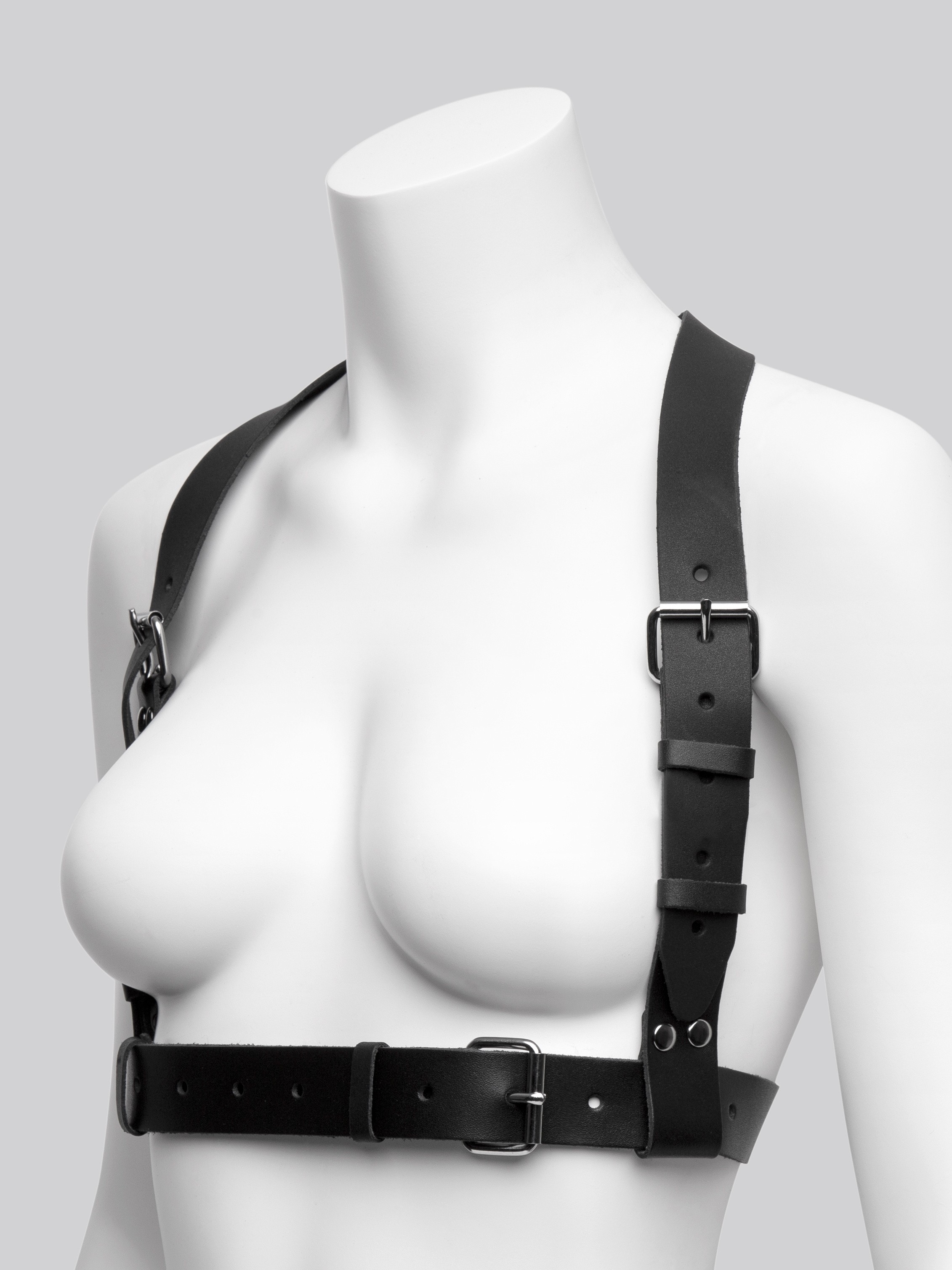 DOMINIX Deluxe Leather Racerback Harness, Black, hi-res