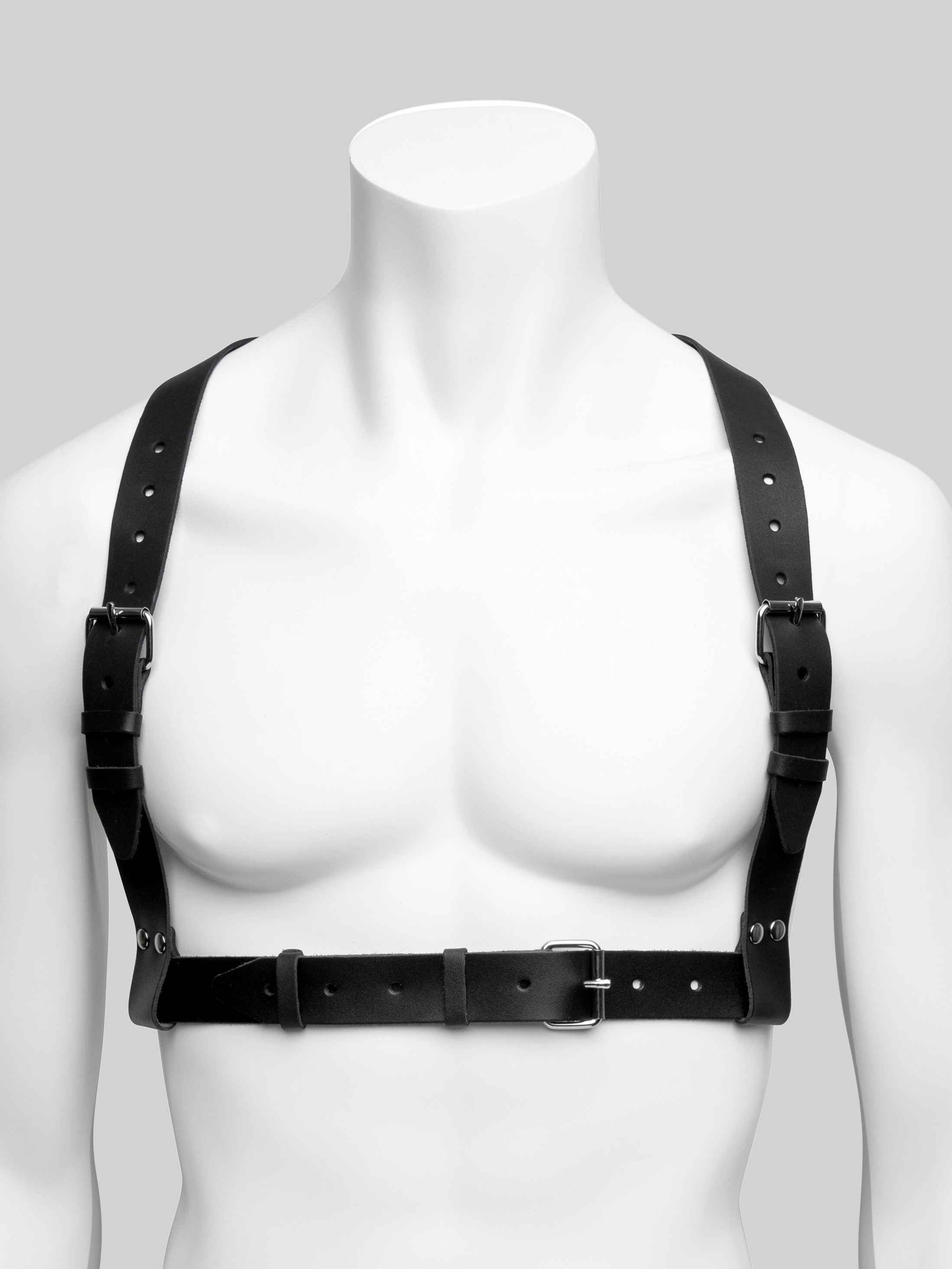 DOMINIX Deluxe Leather Racerback Harness, Black, hi-res