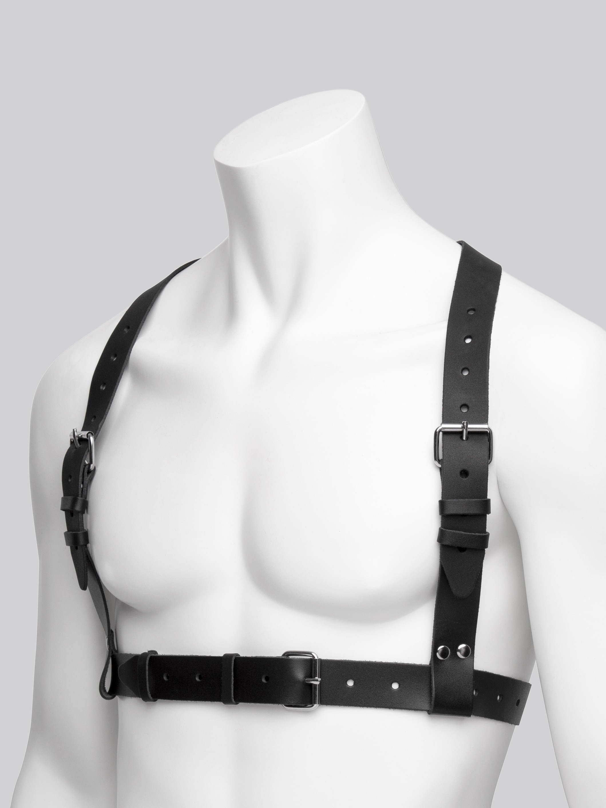 DOMINIX Deluxe Leather Racerback Harness, Black, hi-res