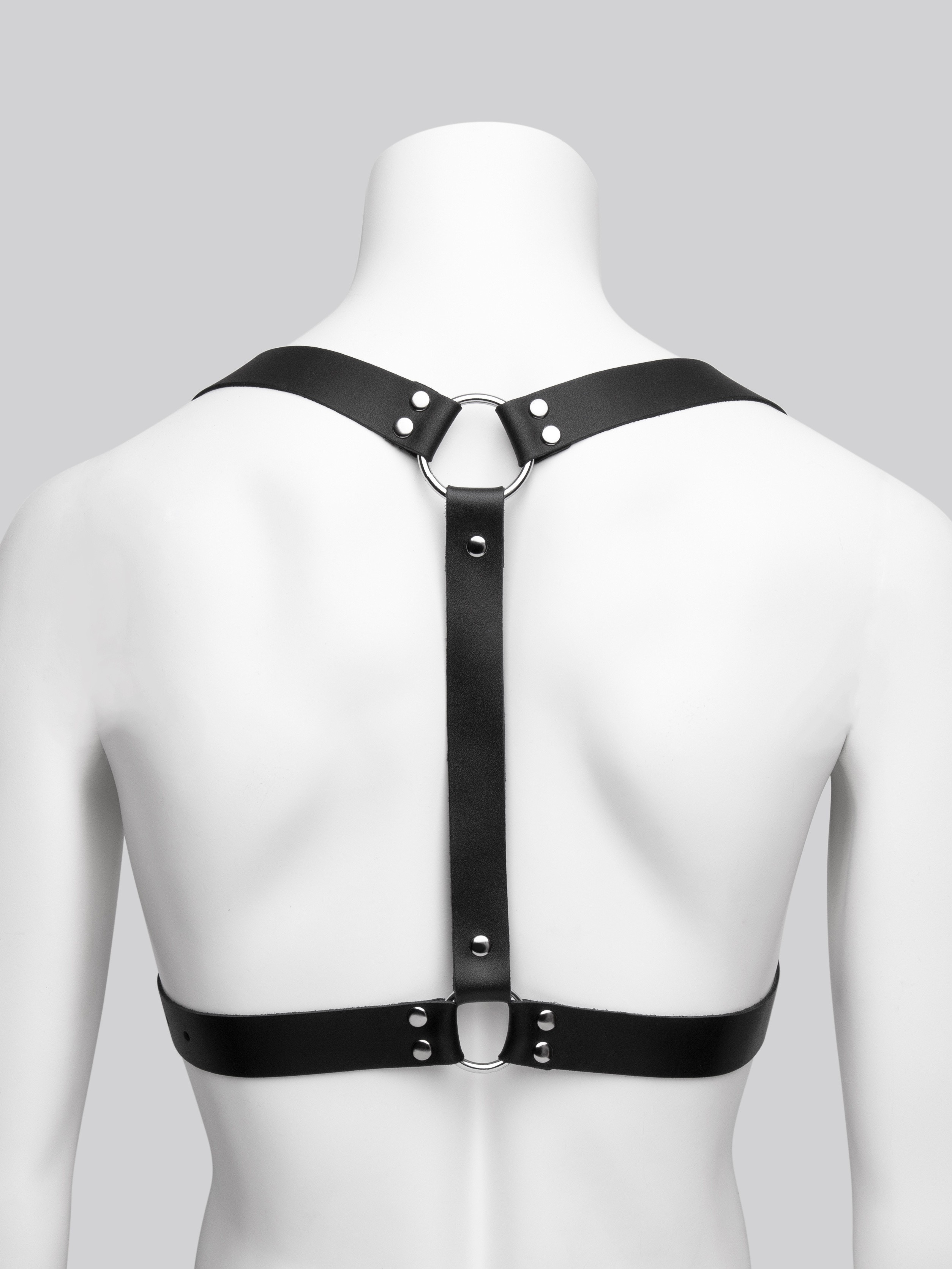 DOMINIX Deluxe Leather Racerback Harness, Black, hi-res
