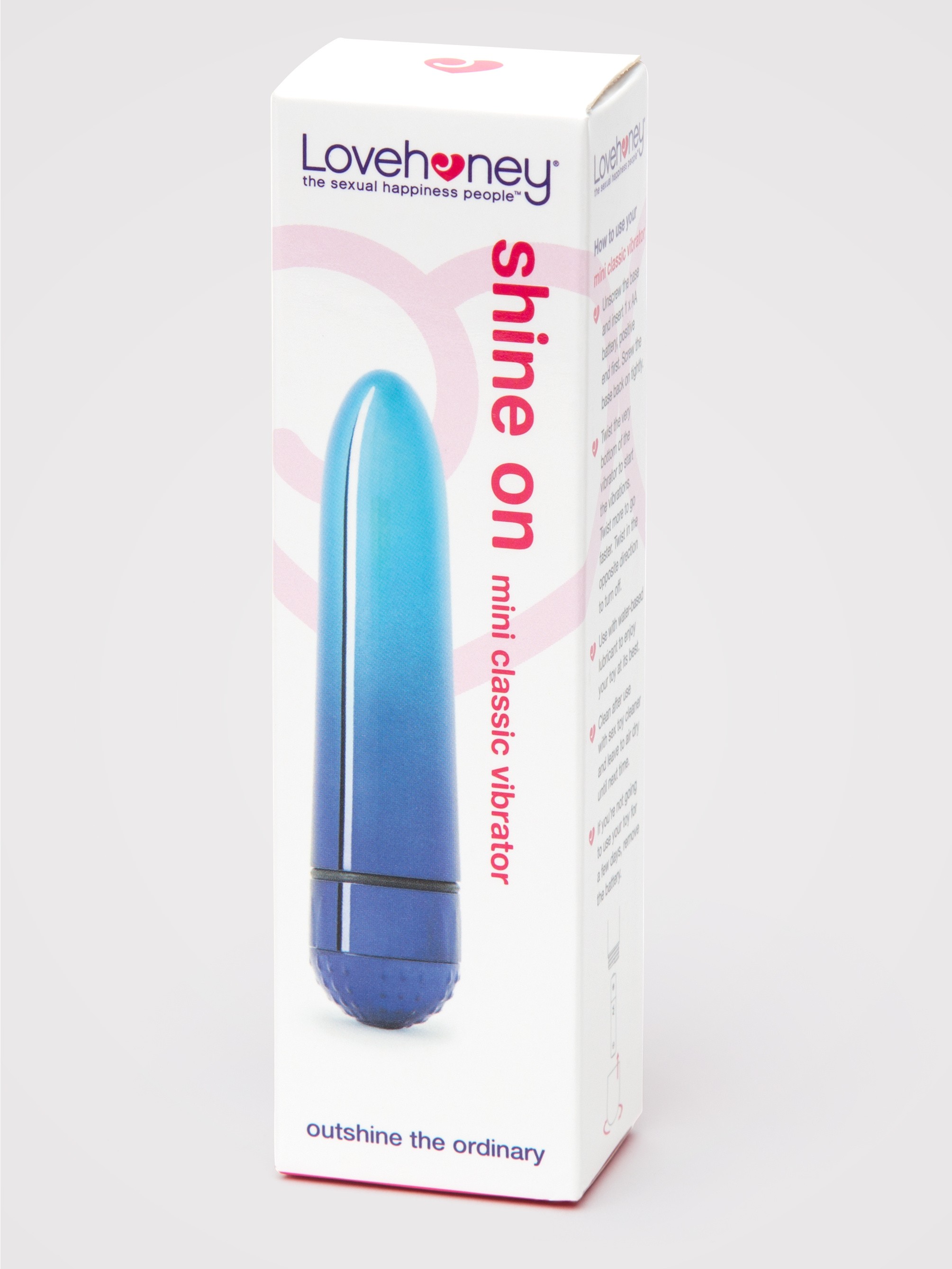 Lovehoney Shine On Blue Ombre Mini Vibrator, Blue, hi-res