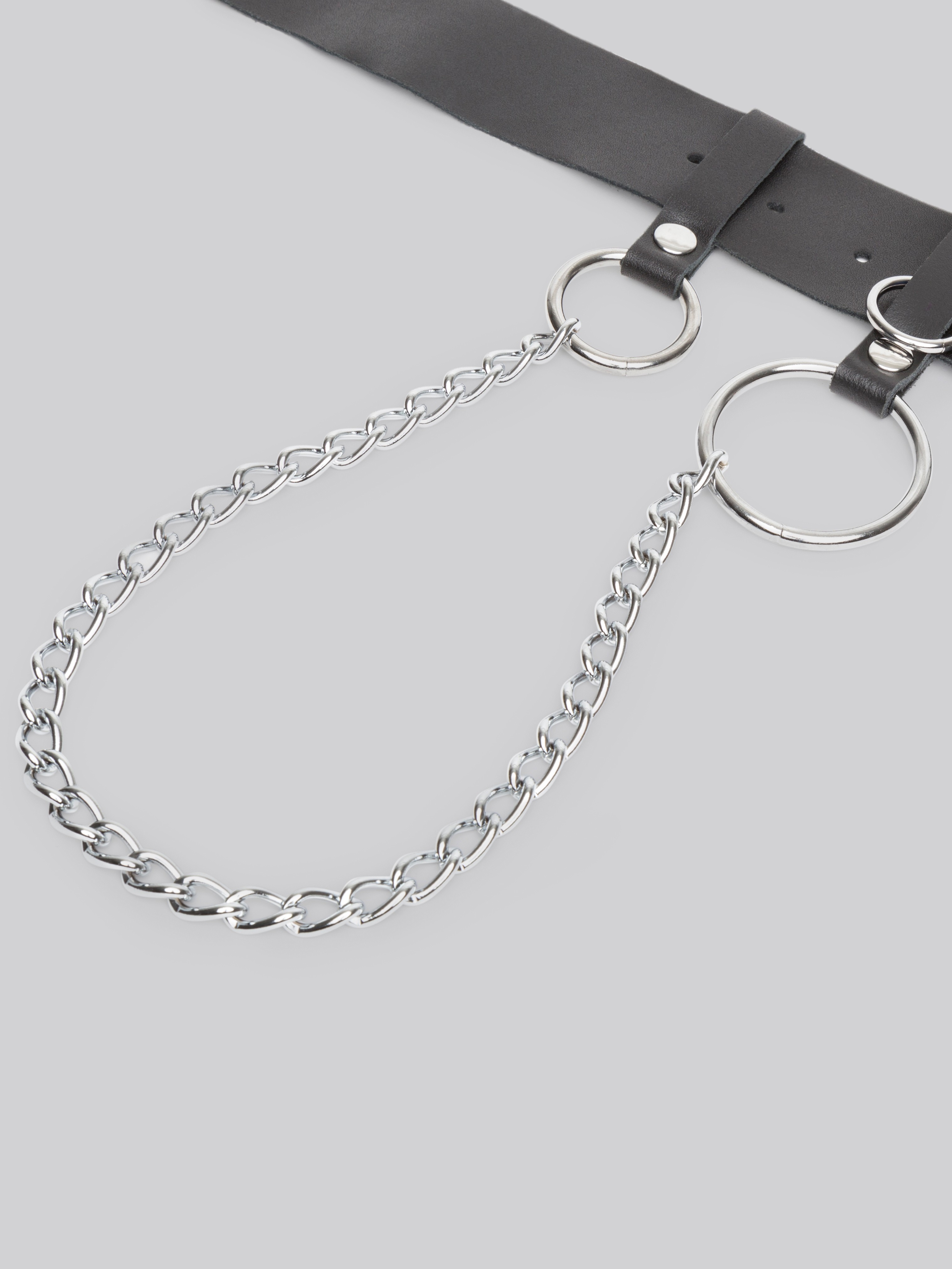 DOMINIX Deluxe Leather Belt with Detachable Flogger S/M, Black, hi-res