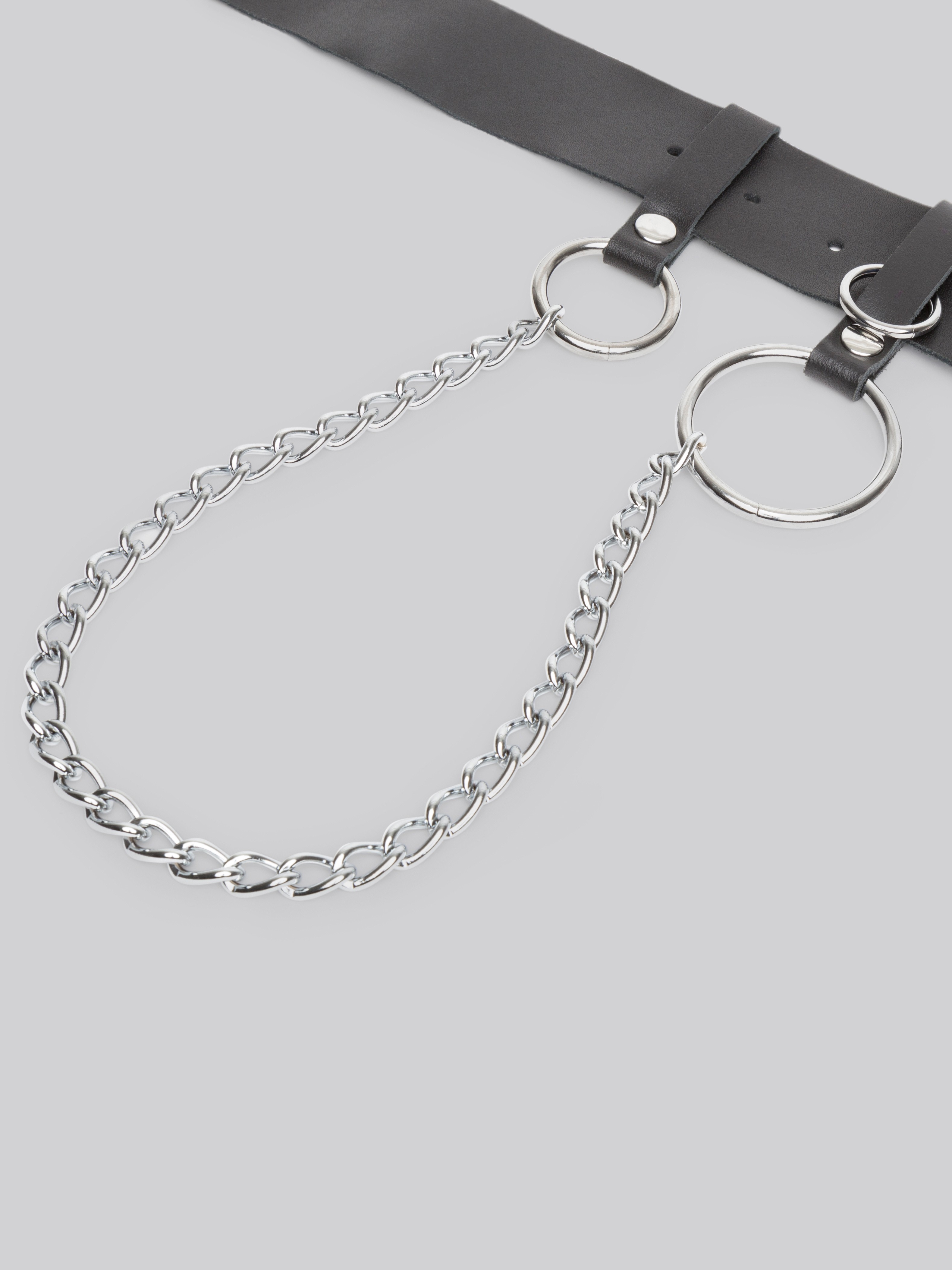 DOMINIX Deluxe Leather Belt with Detachable Flogger M/L , Black, hi-res