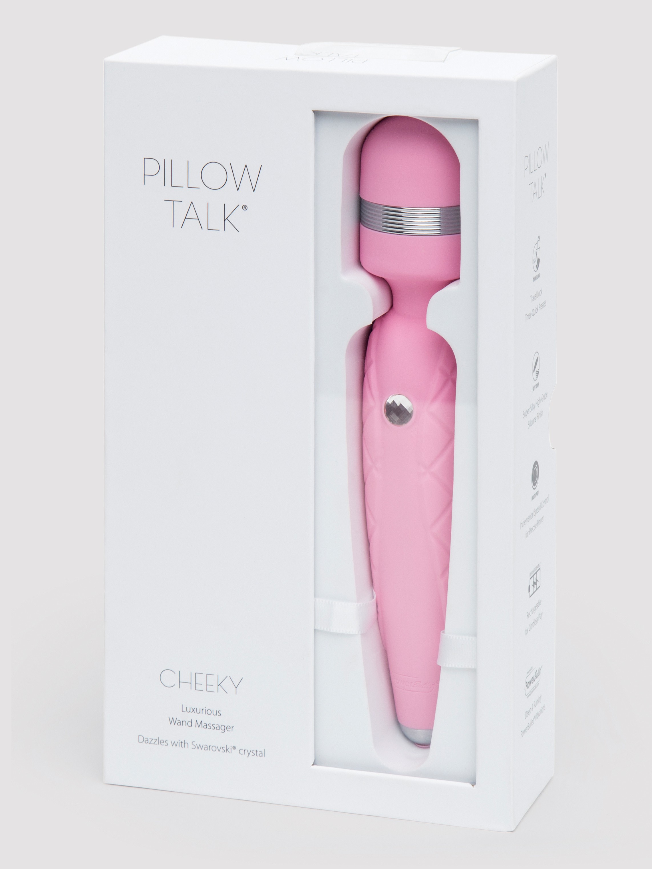 Pillow Talk Cheeky Rechargeable Wand Vibrator, Pink, hi-res