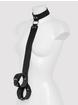 DOMINIX Deluxe Leather Collar and Wrist Restraint Harness, Black, hi-res