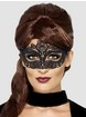 Fever Black Masquerade Lace Mask, Black, hi-res