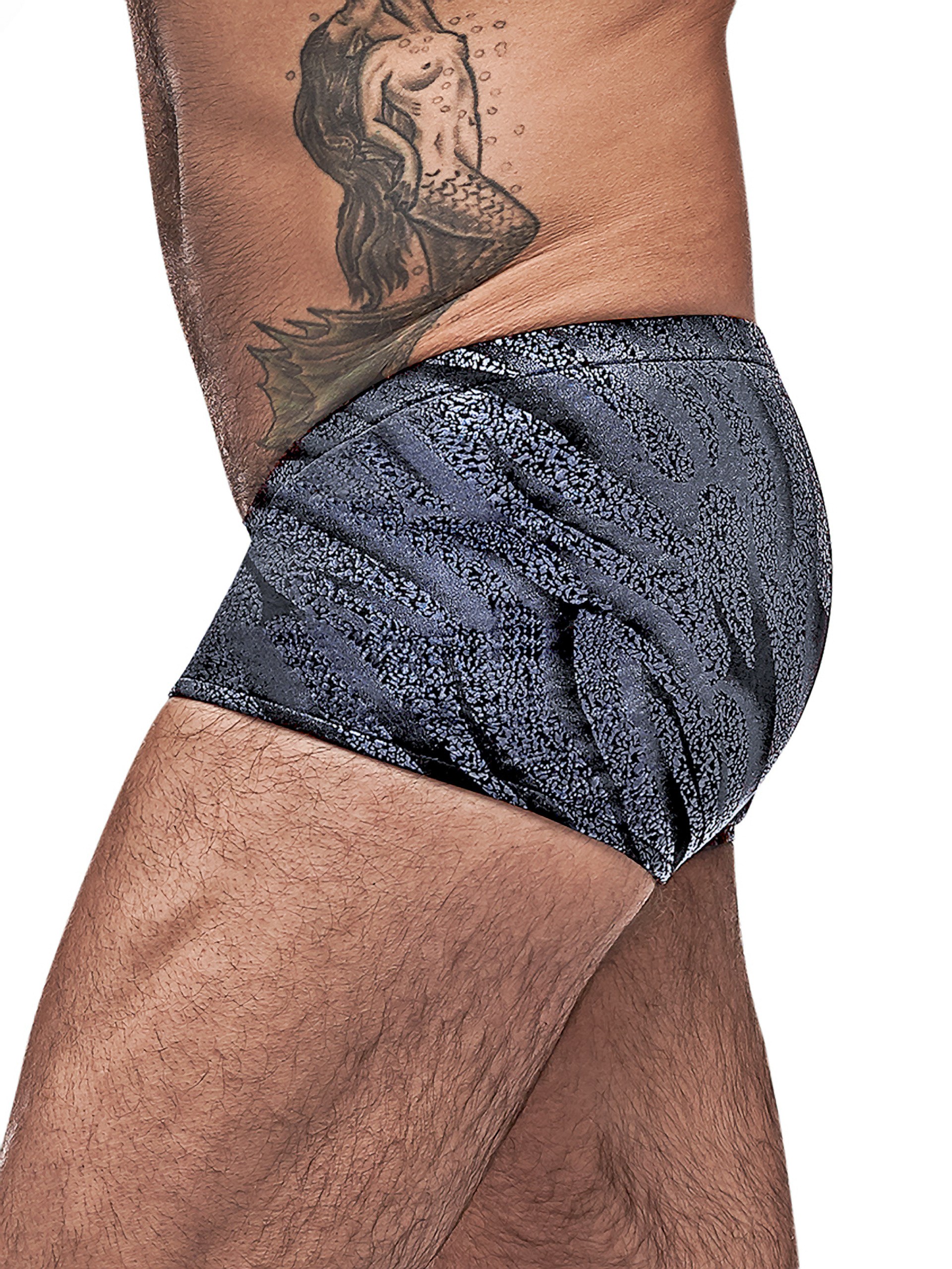 Male Power Blue Snakeskin Boxers, Blue, hi-res