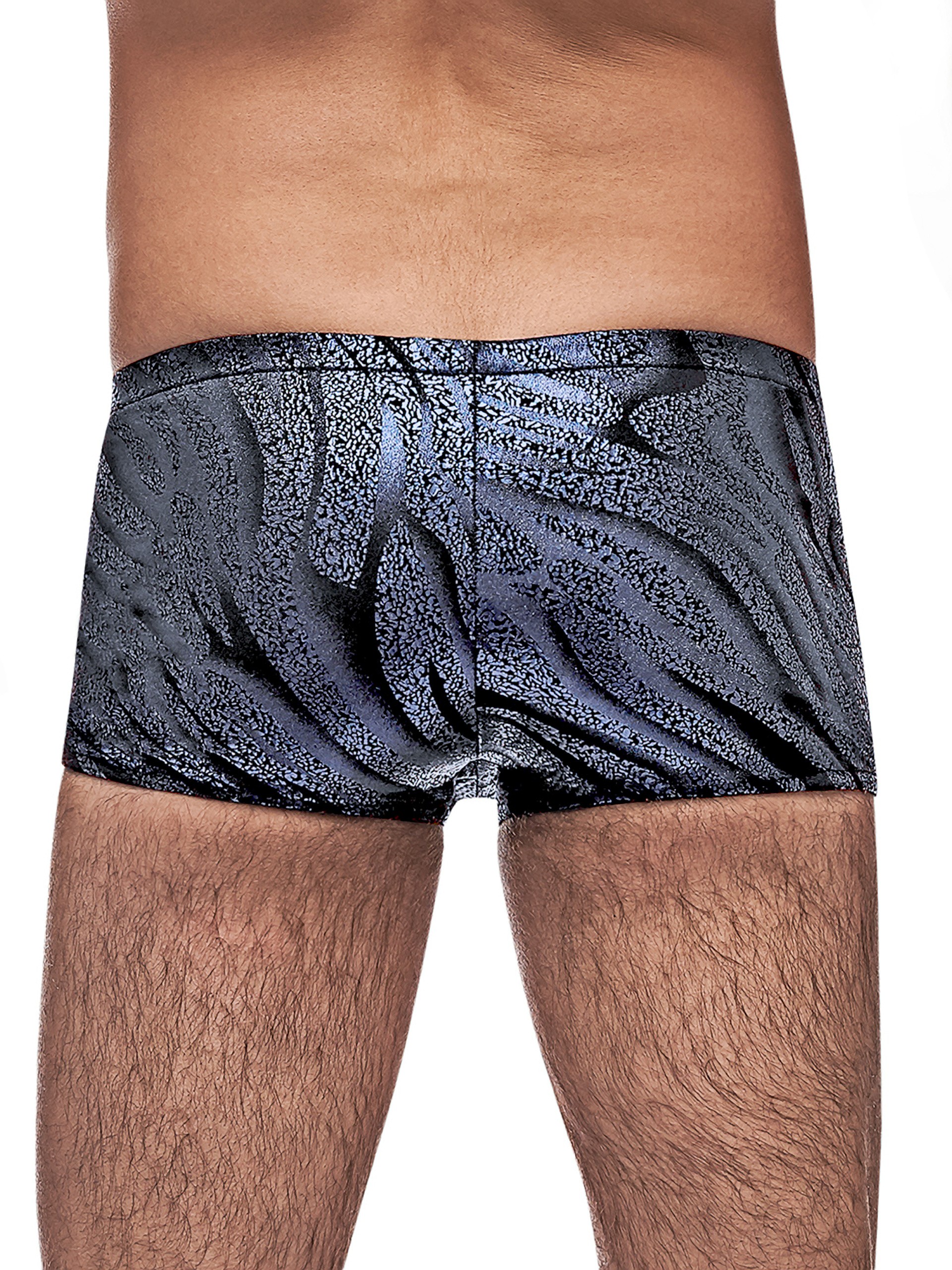 Male Power Blue Snakeskin Boxers, Blue, hi-res