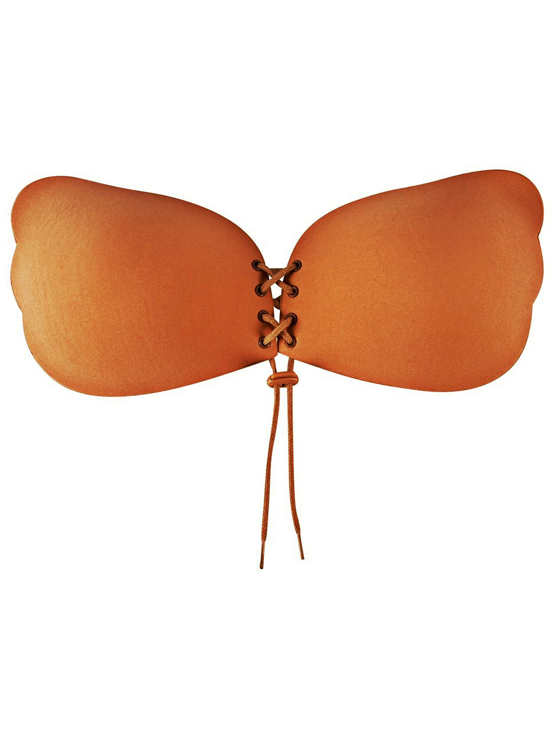 Cottelli Self-Adhesive Bra with Lacing, Beige, hi-res