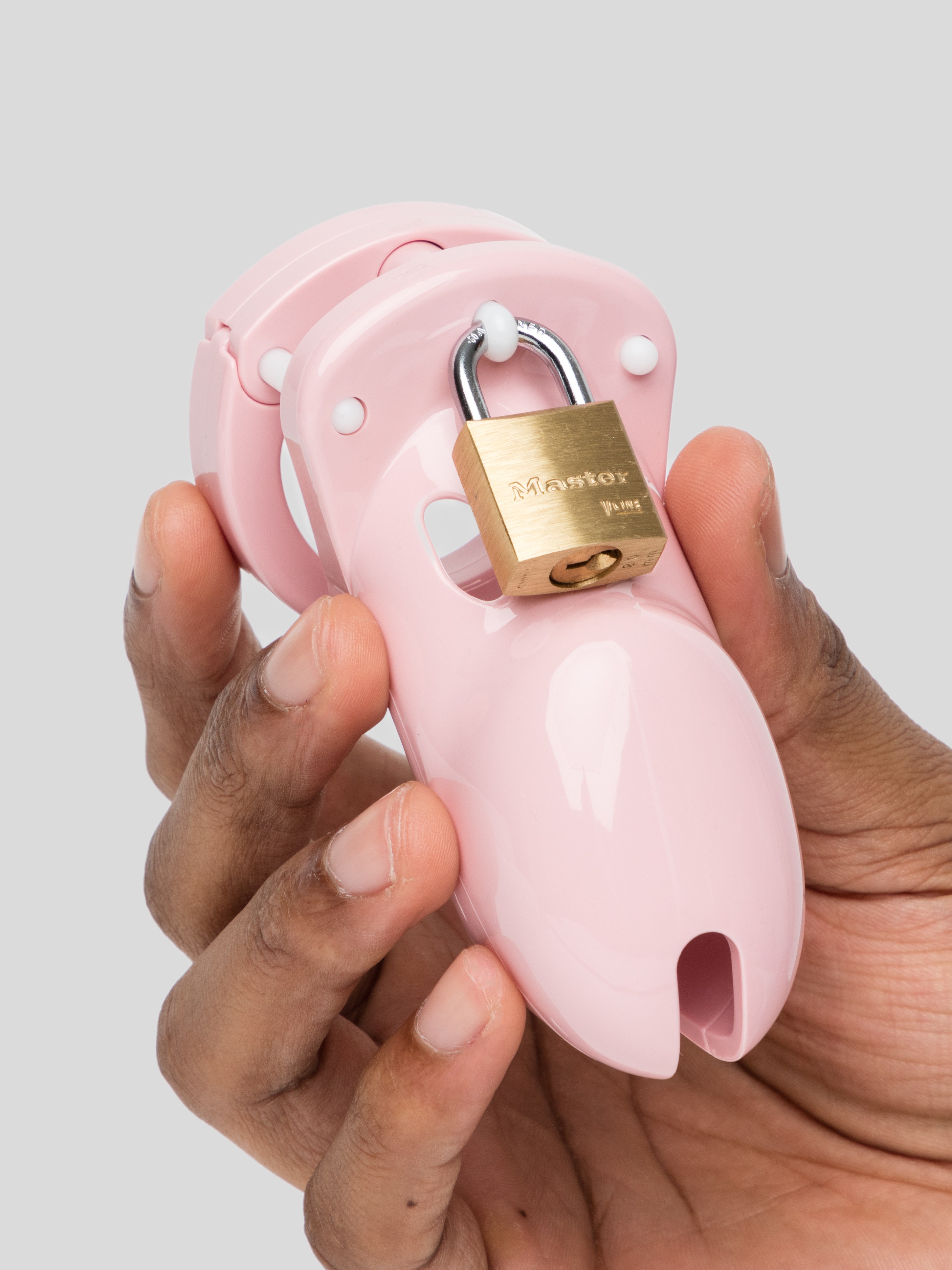 CB-3000 Pink Male Chastity Cage Kit, Pink, hi-res