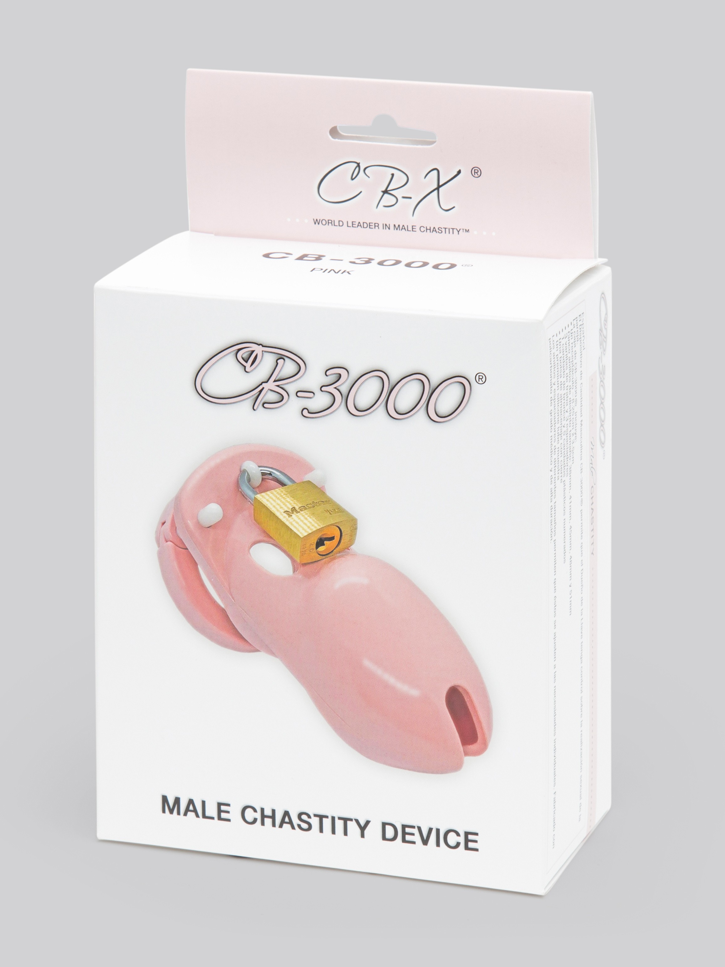 CB-3000 Pink Male Chastity Cage Kit, Pink, hi-res