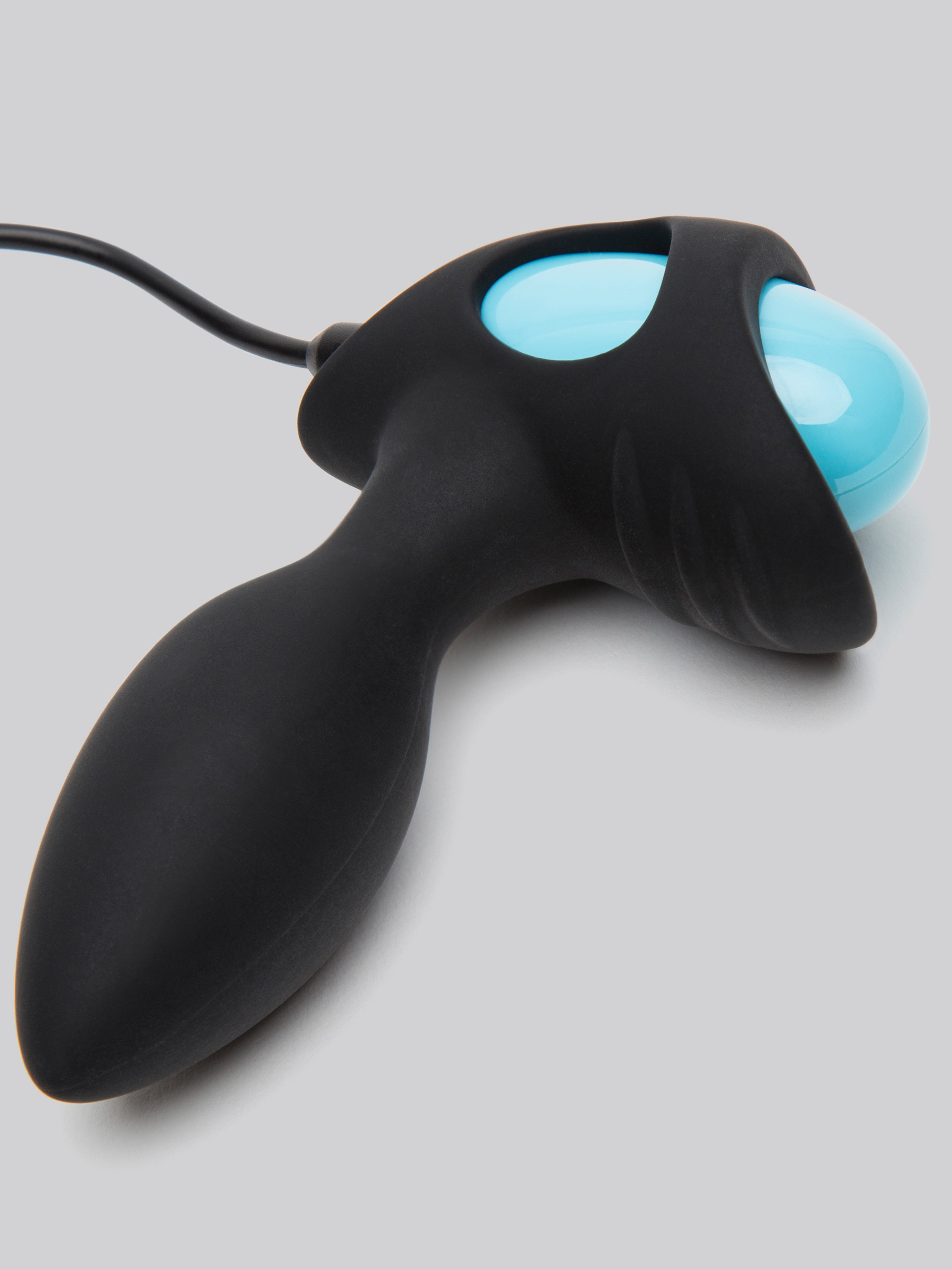 Rocks Off Varex Rechargeable Wired Vibrating Butt Plug, Black, hi-res
