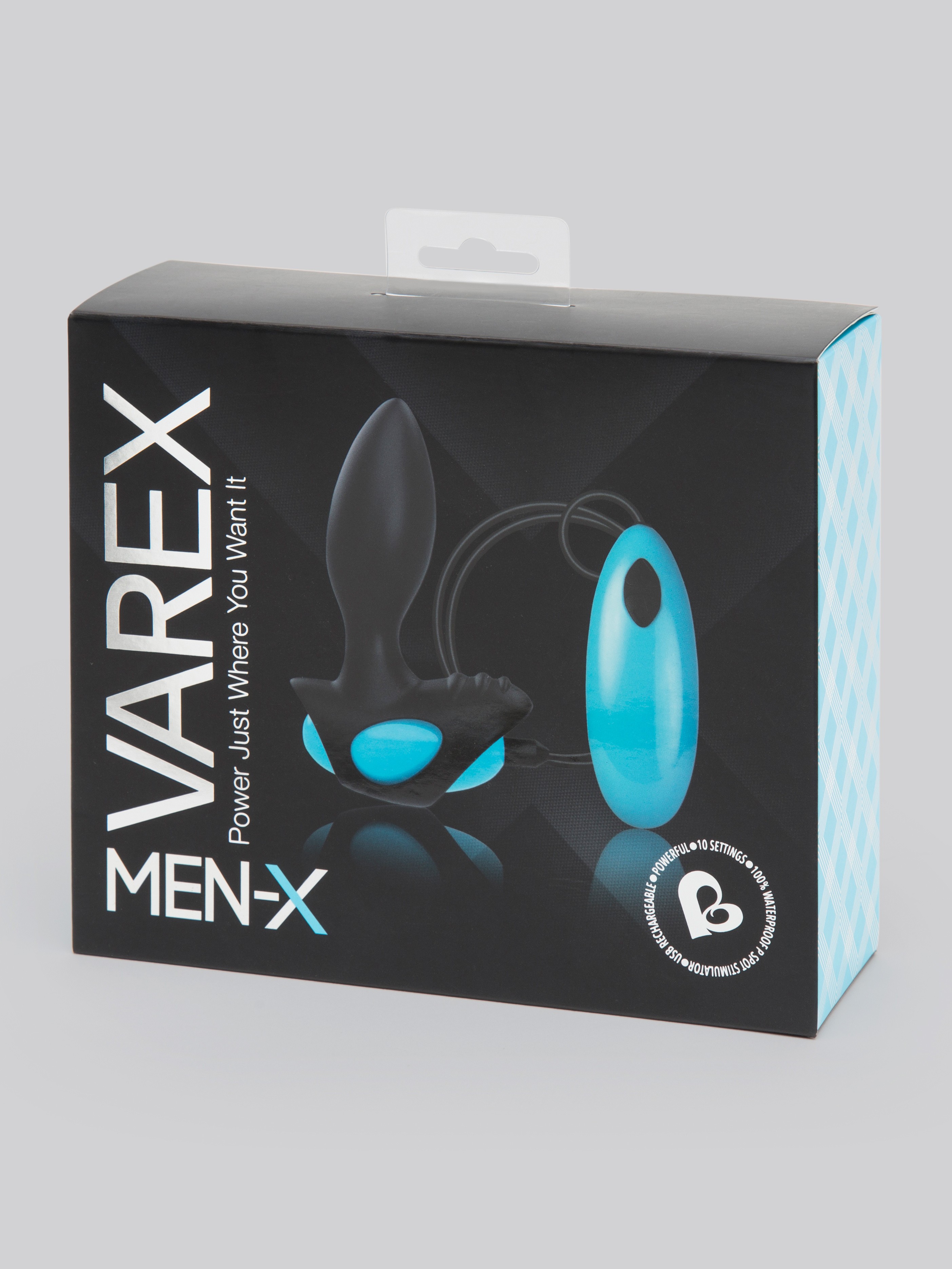 Rocks Off Varex Rechargeable Wired Vibrating Butt Plug, Black, hi-res