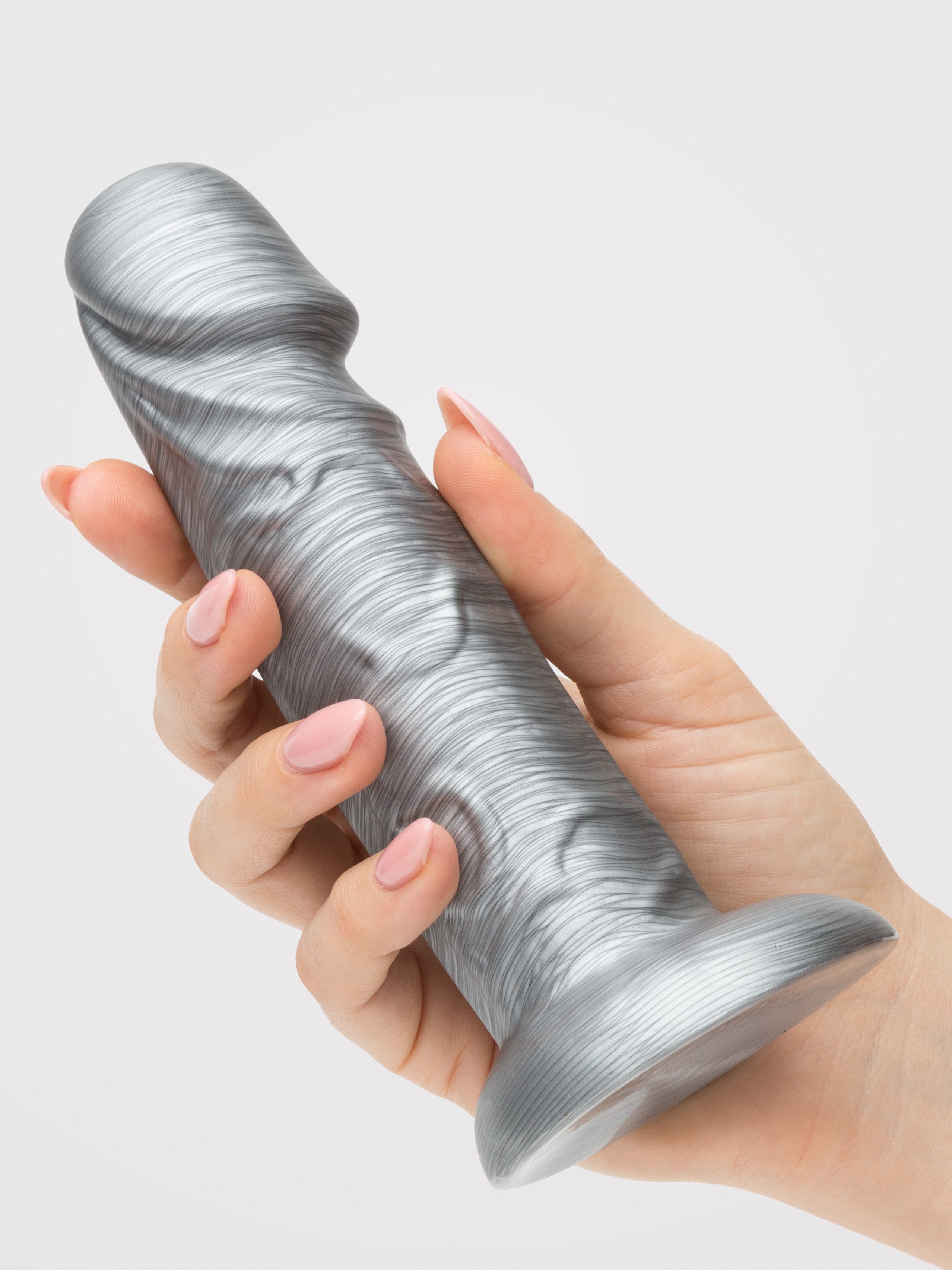 Lovehoney Time to Shine Realistic Silver Dildo 6 Inch , Silver, hi-res