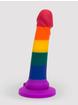 Lovehoney super weicher Regenbogen-Dildo 17,5 cm, Rainbow, hi-res