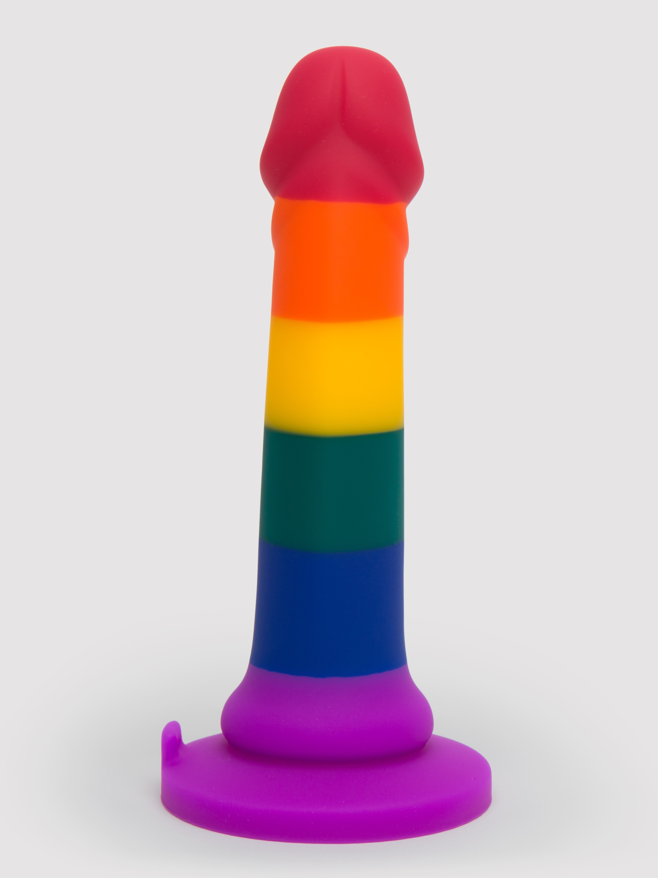 Lovehoney Super Soft Silicone Rainbow Dildo 7 Inch, Rainbow, hi-res