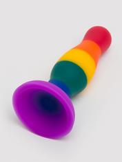 Lovehoney Super Soft Silicone Rainbow Butt Plug, Rainbow, hi-res