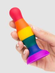 Lovehoney Super Soft Silicone Rainbow Butt Plug, Rainbow, hi-res