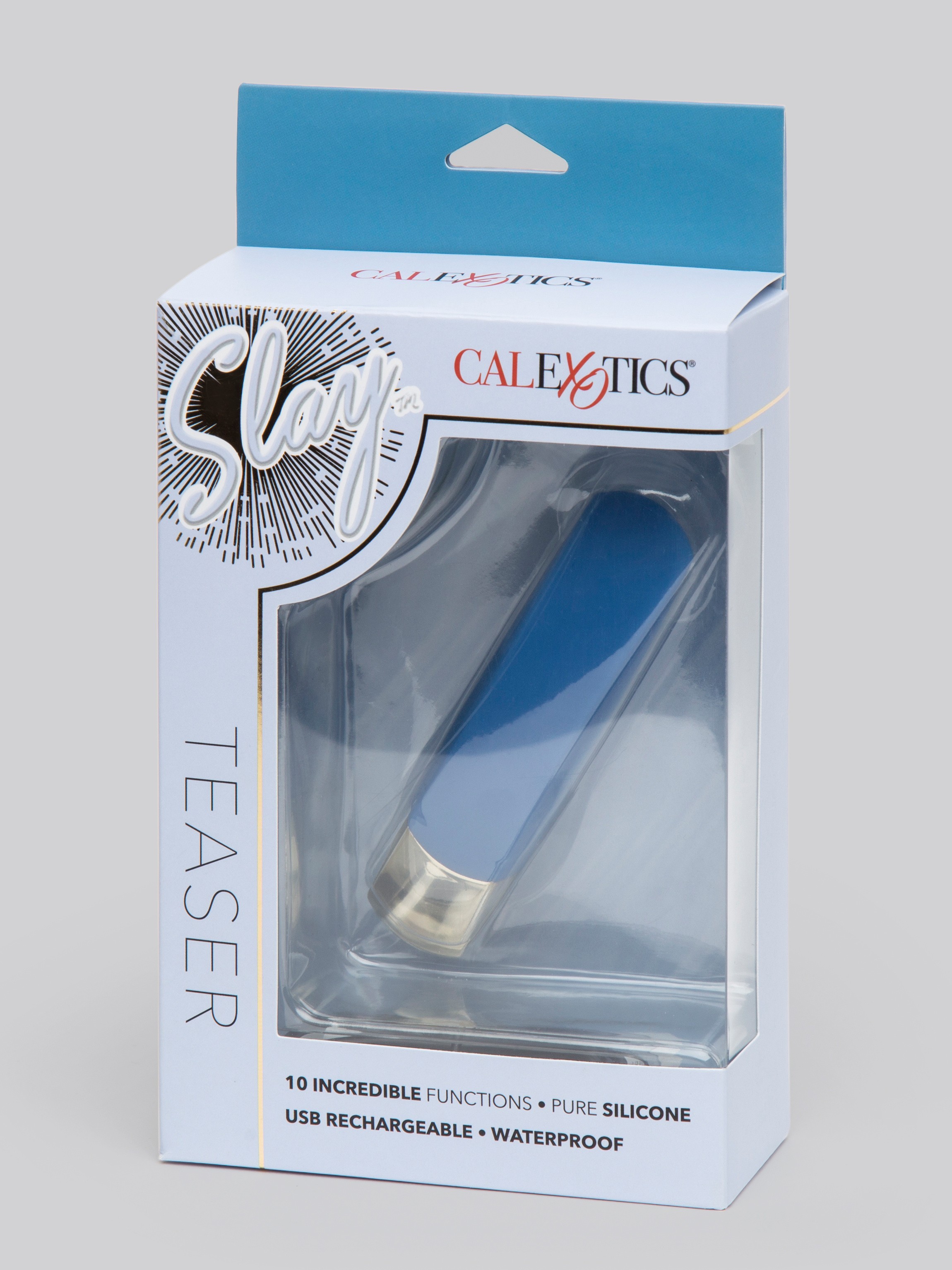 Teaser 10 Function Rechargeable Clitoral Vibrator, Blue, hi-res