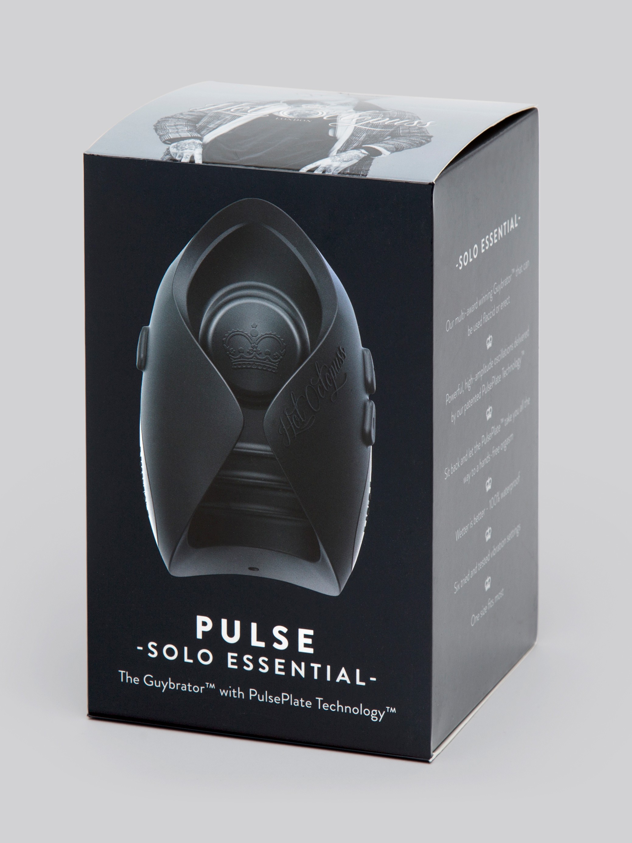 Hot Octopuss PULSE SOLO ESSENTIAL Vibrating Male Masturbator , Black, hi-res