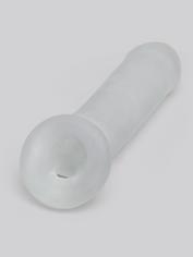 Perfect Fit Fat Boy Thin 6.5 Inch Penis Sleeve with Ball Loop, White, hi-res
