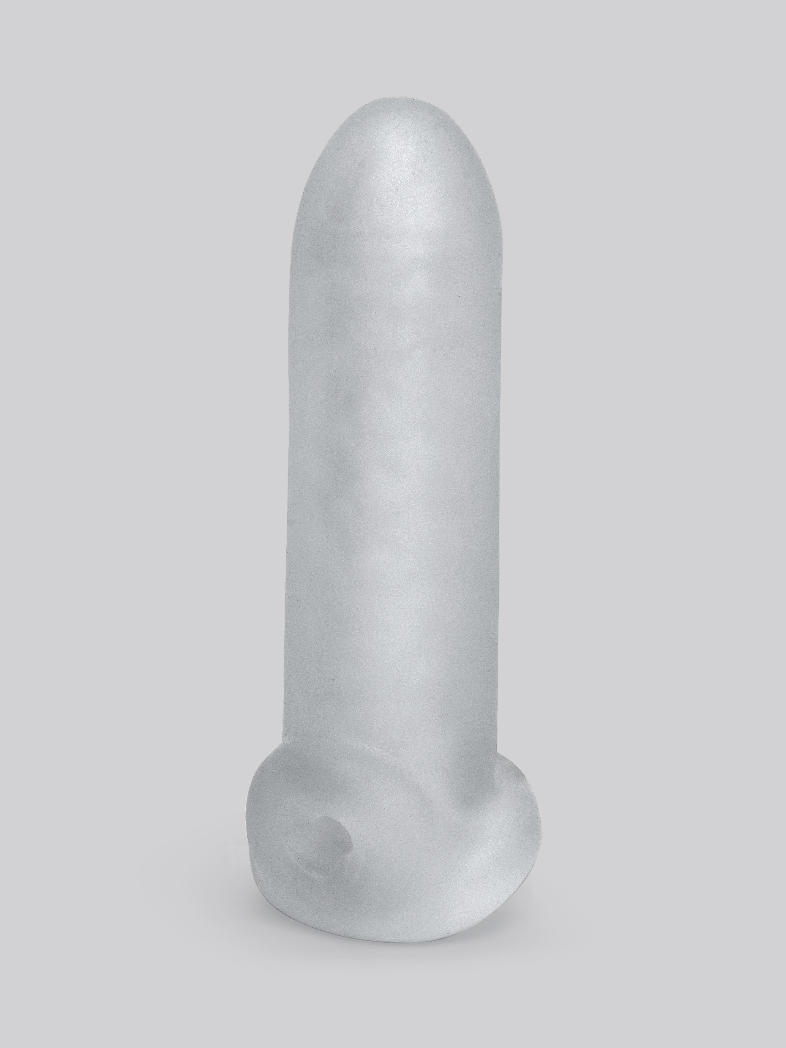 Perfect Fit Fat Boy Ultra Fat 7 Inch Penis Sleeve with Ball Loop, Clear, hi-res