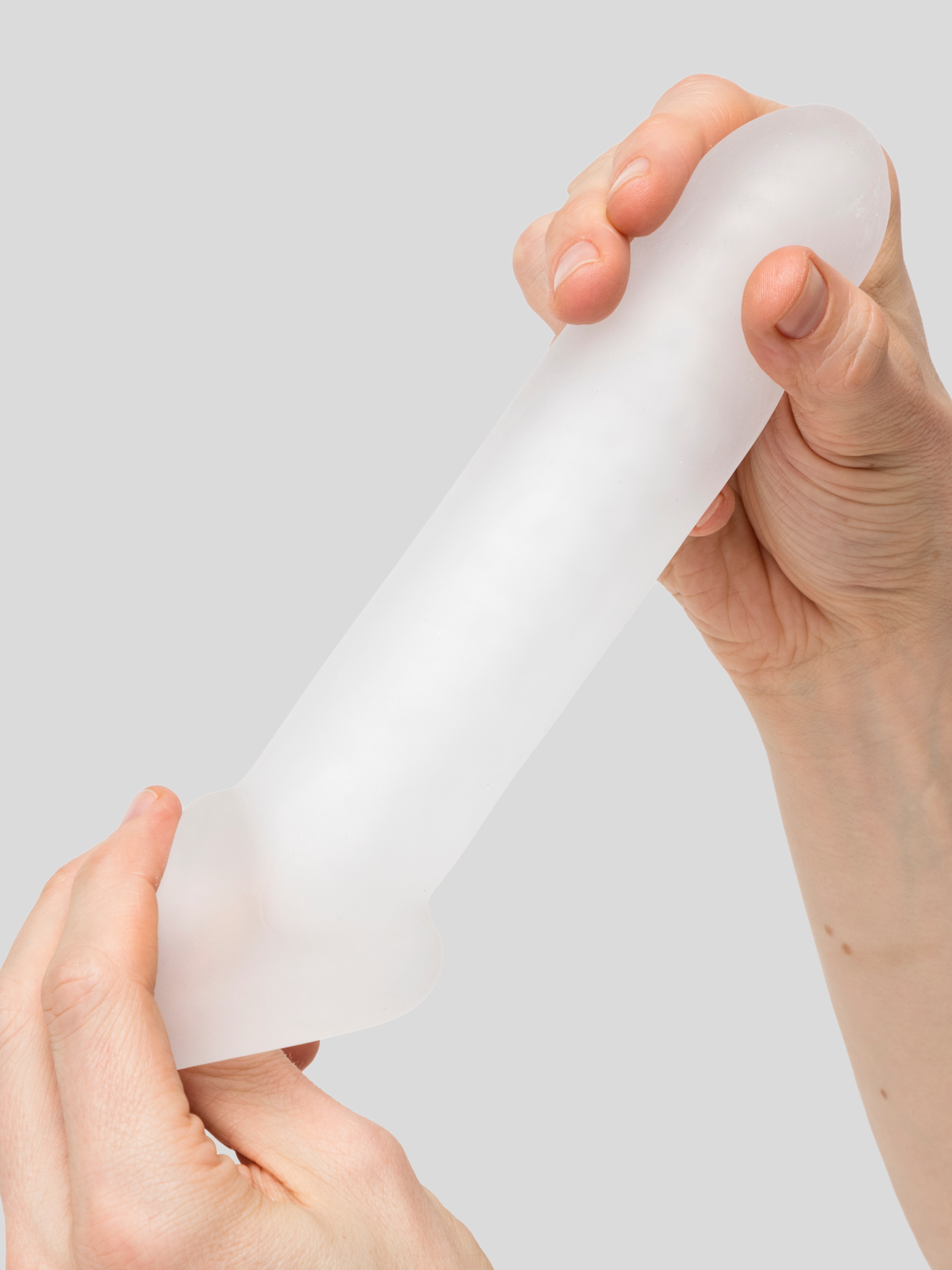Perfect Fit Fat Boy Ultra Fat 7 Inch Penis Sleeve with Ball Loop, Clear, hi-res