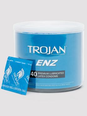 Trojan ENZ Premium Lubricated Latex Condoms (40 Count)