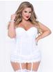 Seven 'til Midnight White Underwired Laced Bustier Set, , hi-res