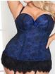 Seven 'til Midnight White Underwired Laced Bustier Set, Blue, hi-res