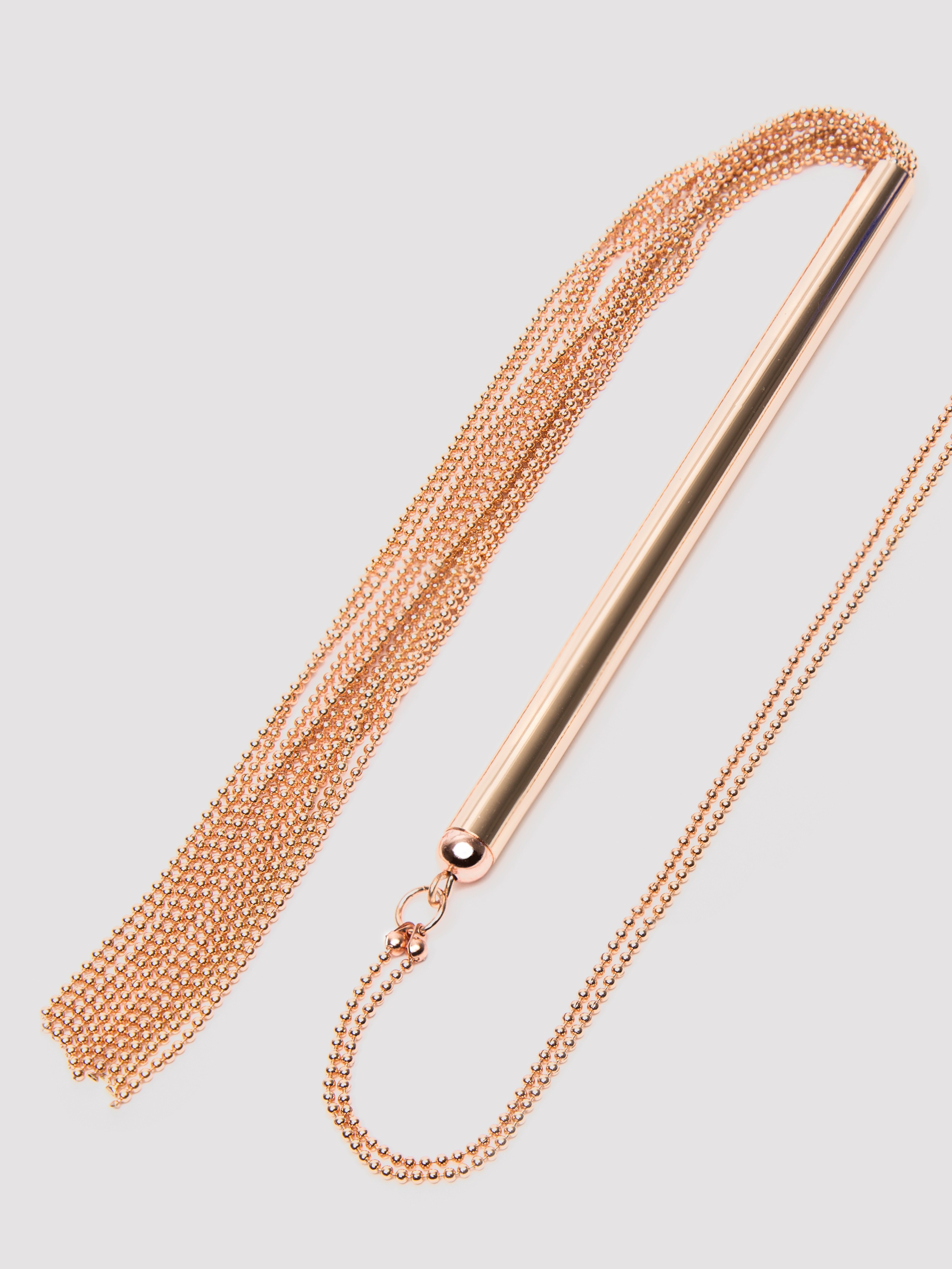 Bondage Boutique Rose Gold Necklace Flogger, Gold, hi-res