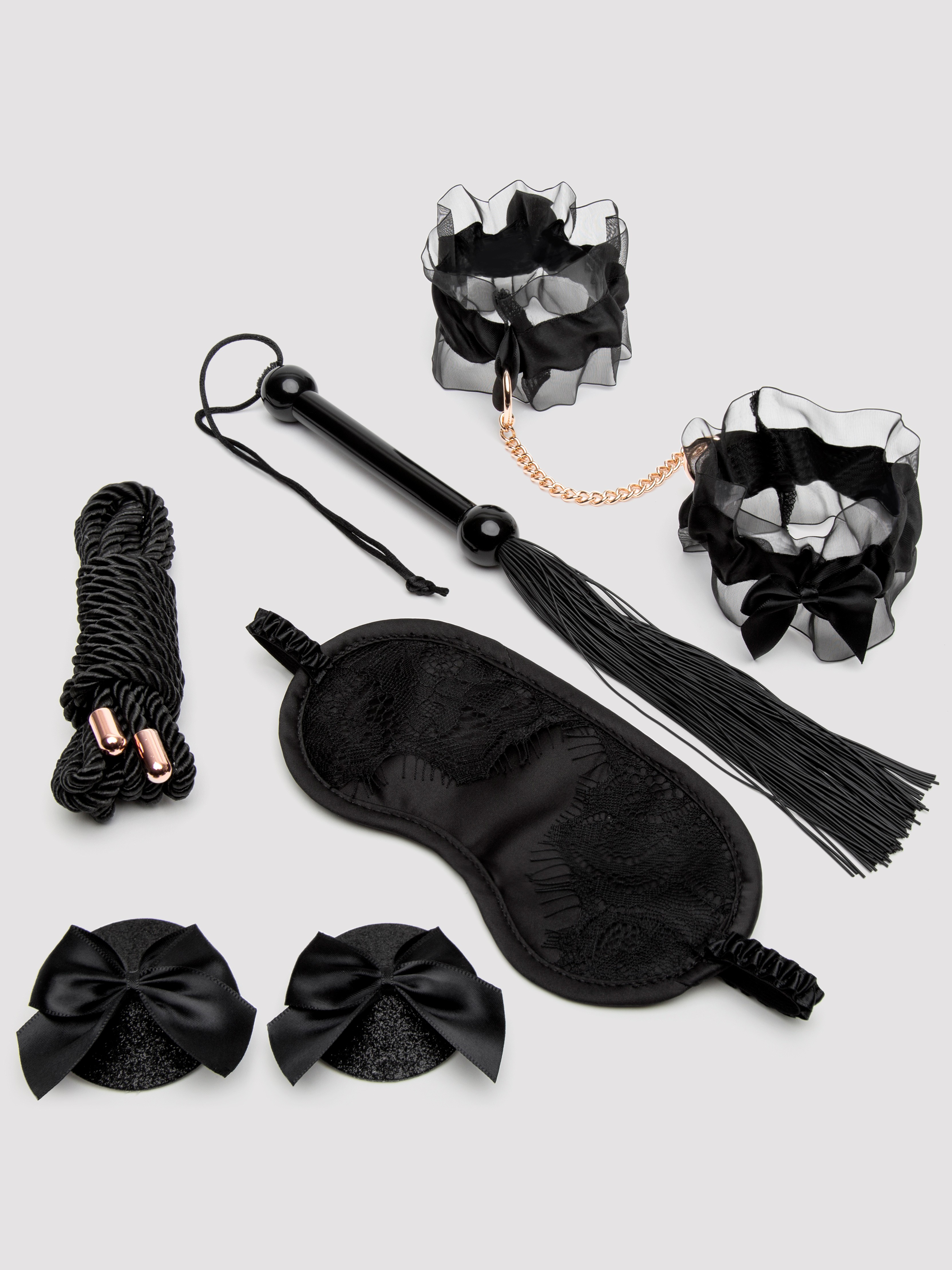 Bondage Boutique Midnight Special Gift Set (5 Piece) - Black