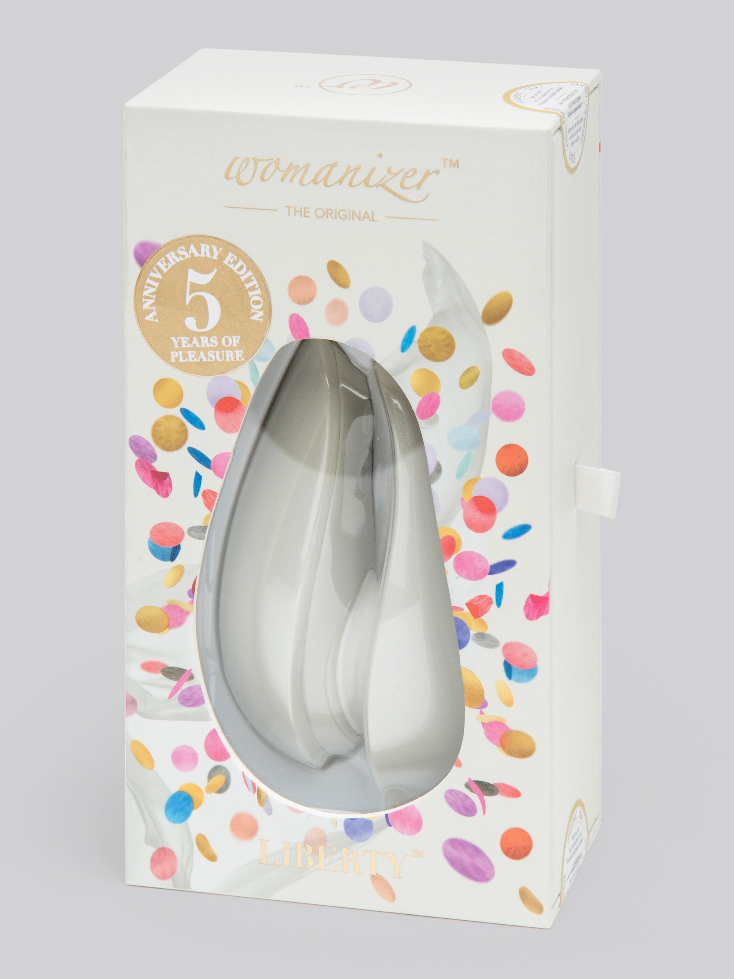 Womanizer Liberty Limited Edition Rechargeable Travel Clitoral Stimulator, White, hi-res