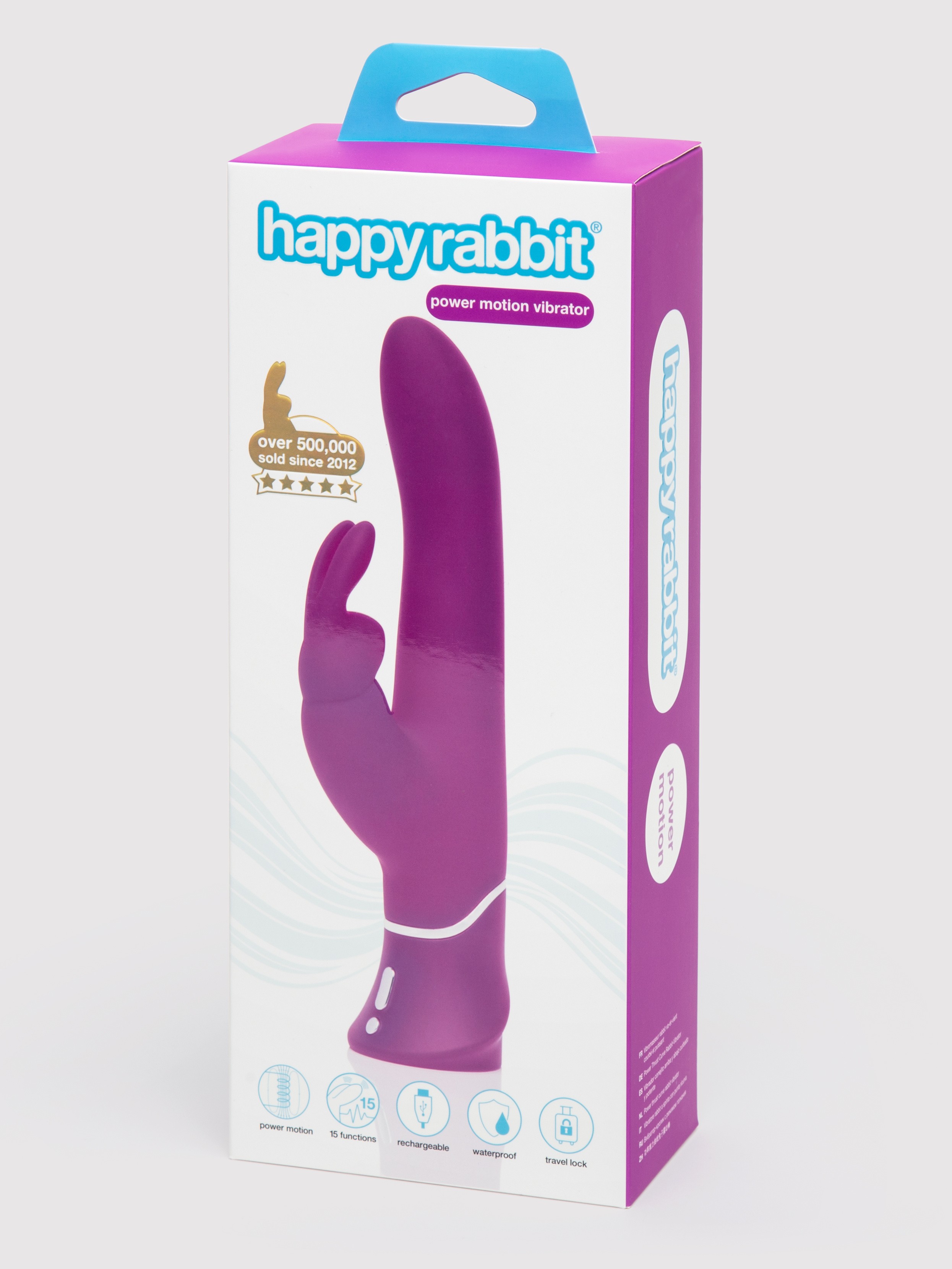 Happy Rabbit Curve Thrusting Rechargeable Rabbit Vibrator, Purple, hi-res