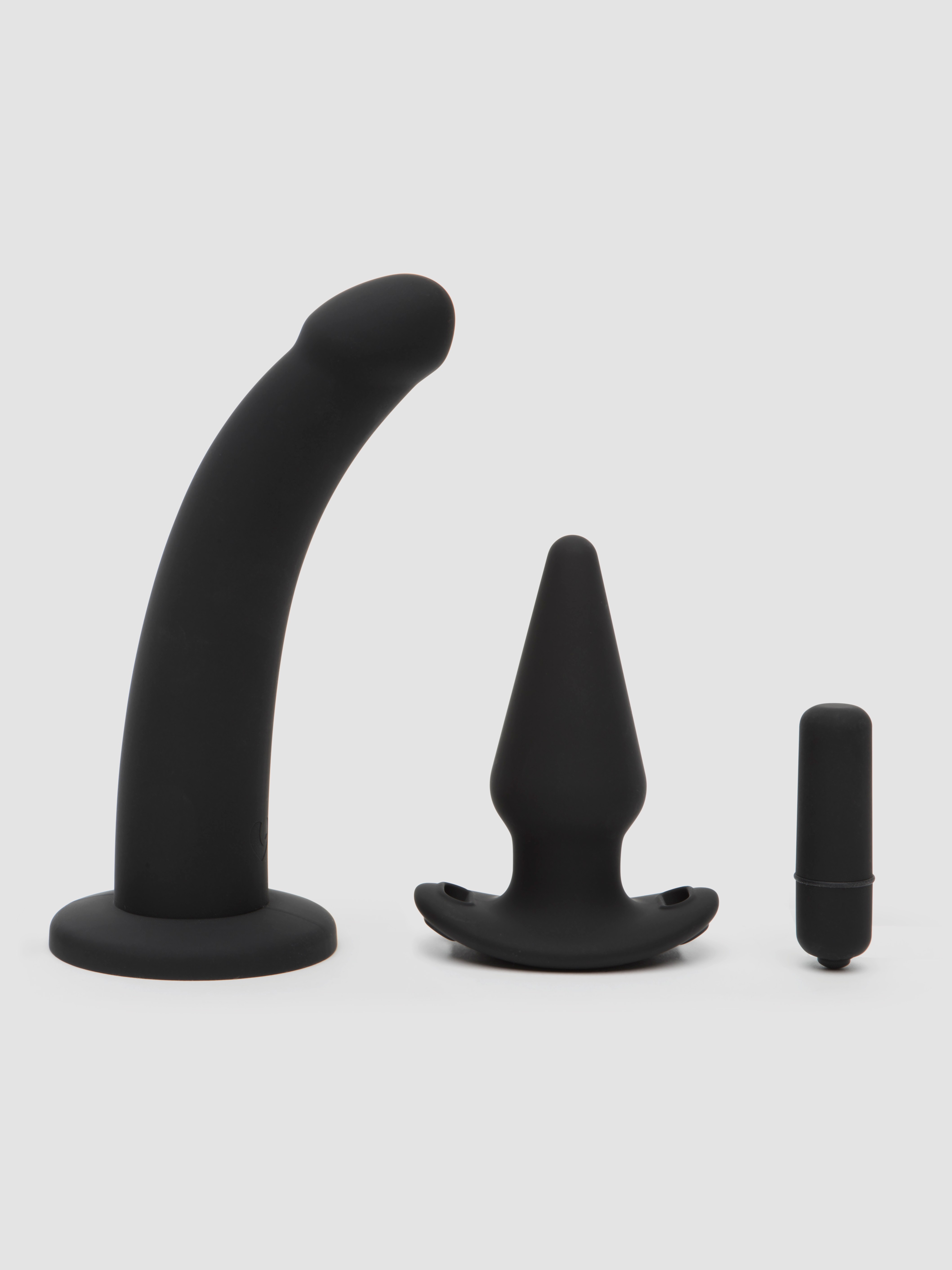 Lovehoney Dual Intentions Vibrating Dual Penetration Strap-On Kit, Black, hi-res