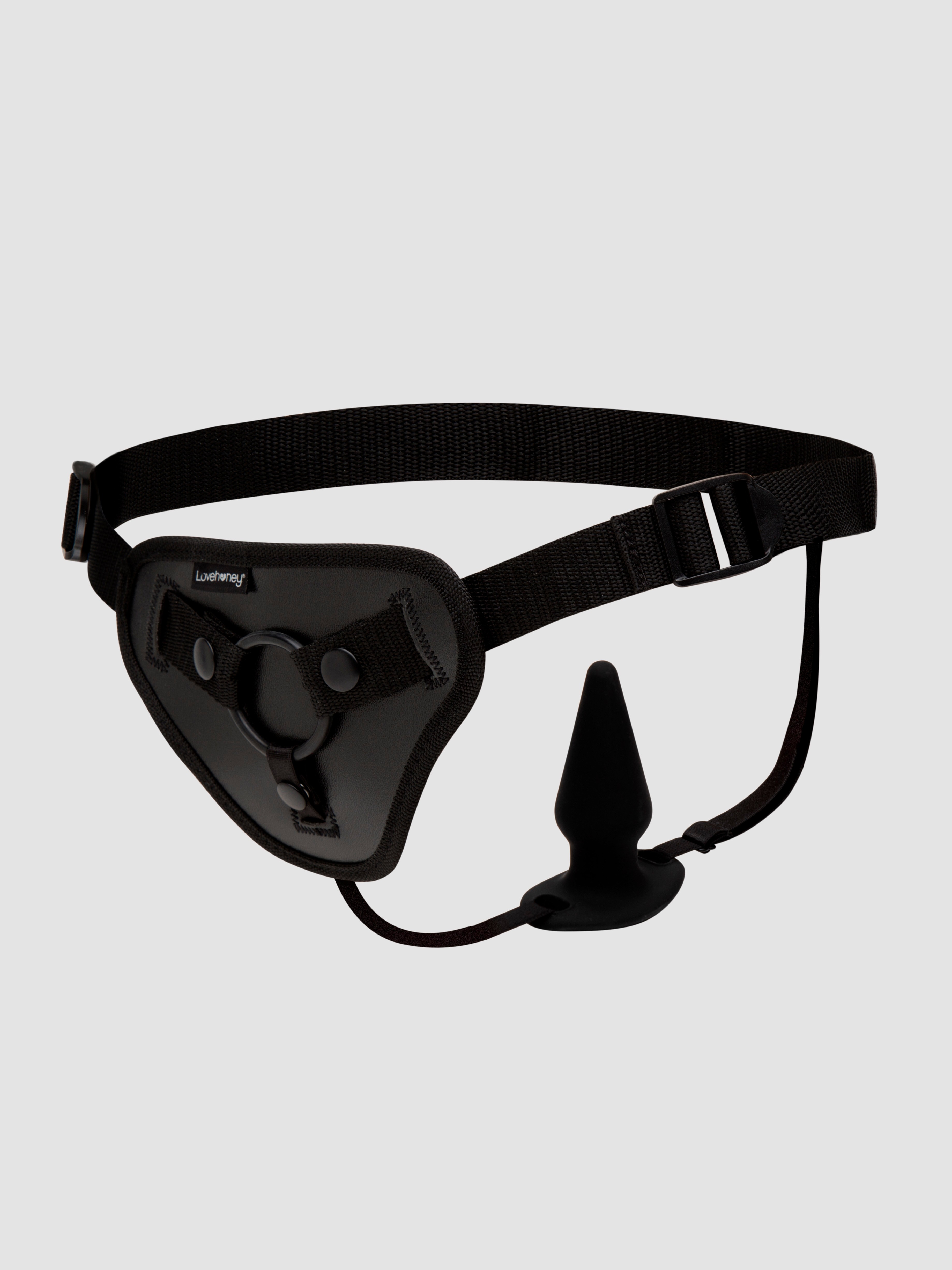 Lovehoney Dual Intentions Vibrating Dual Penetration Strap-On Kit, Black, hi-res