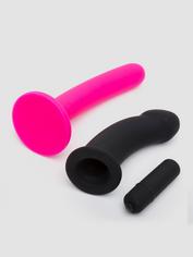 Lovehoney Double Up Vibrating Dual Penetration Strap-On Kit, Black, hi-res