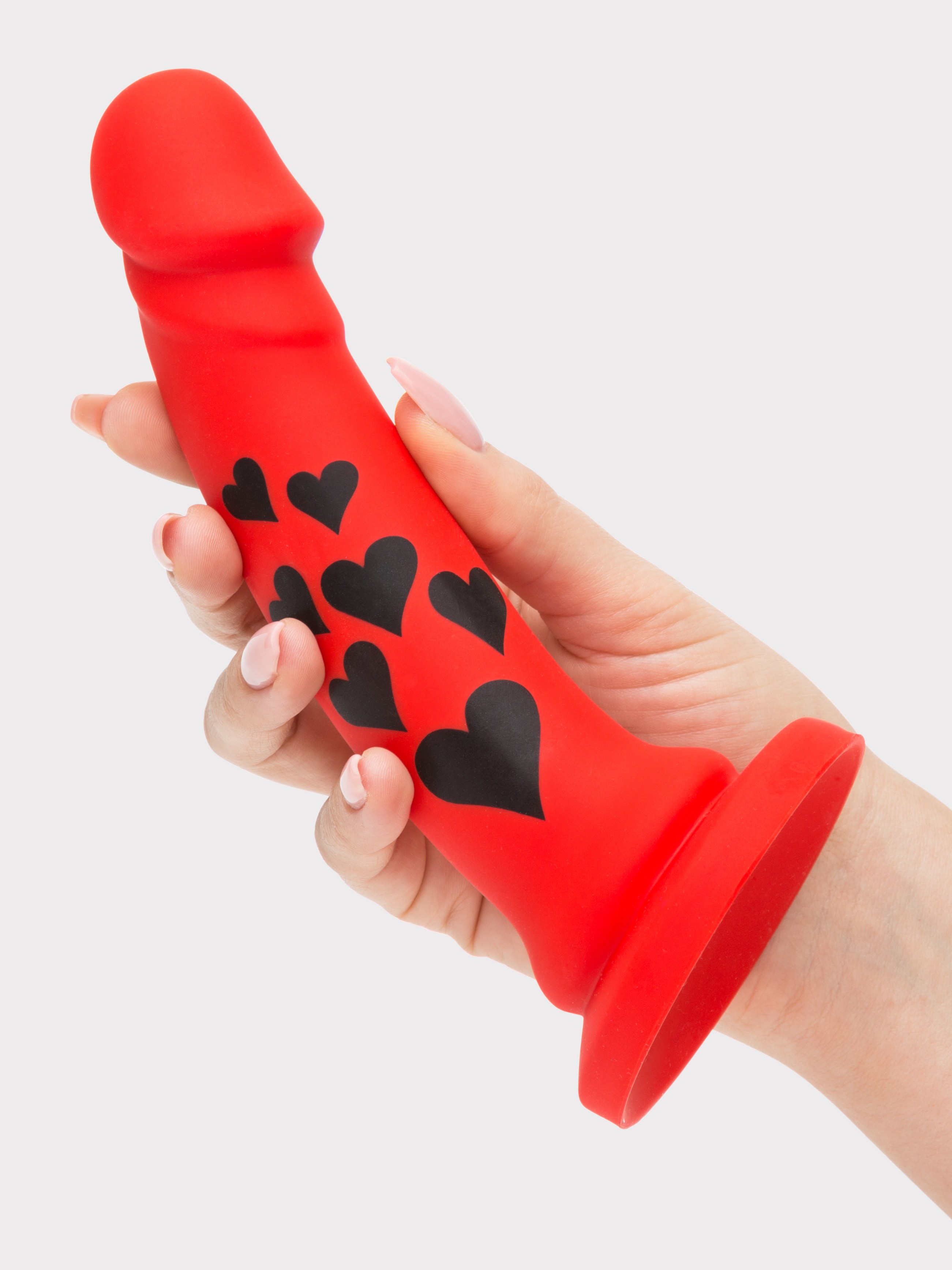 Lovehoney Heartthrob Silicone Dildo 7 Inch, Red, hi-res