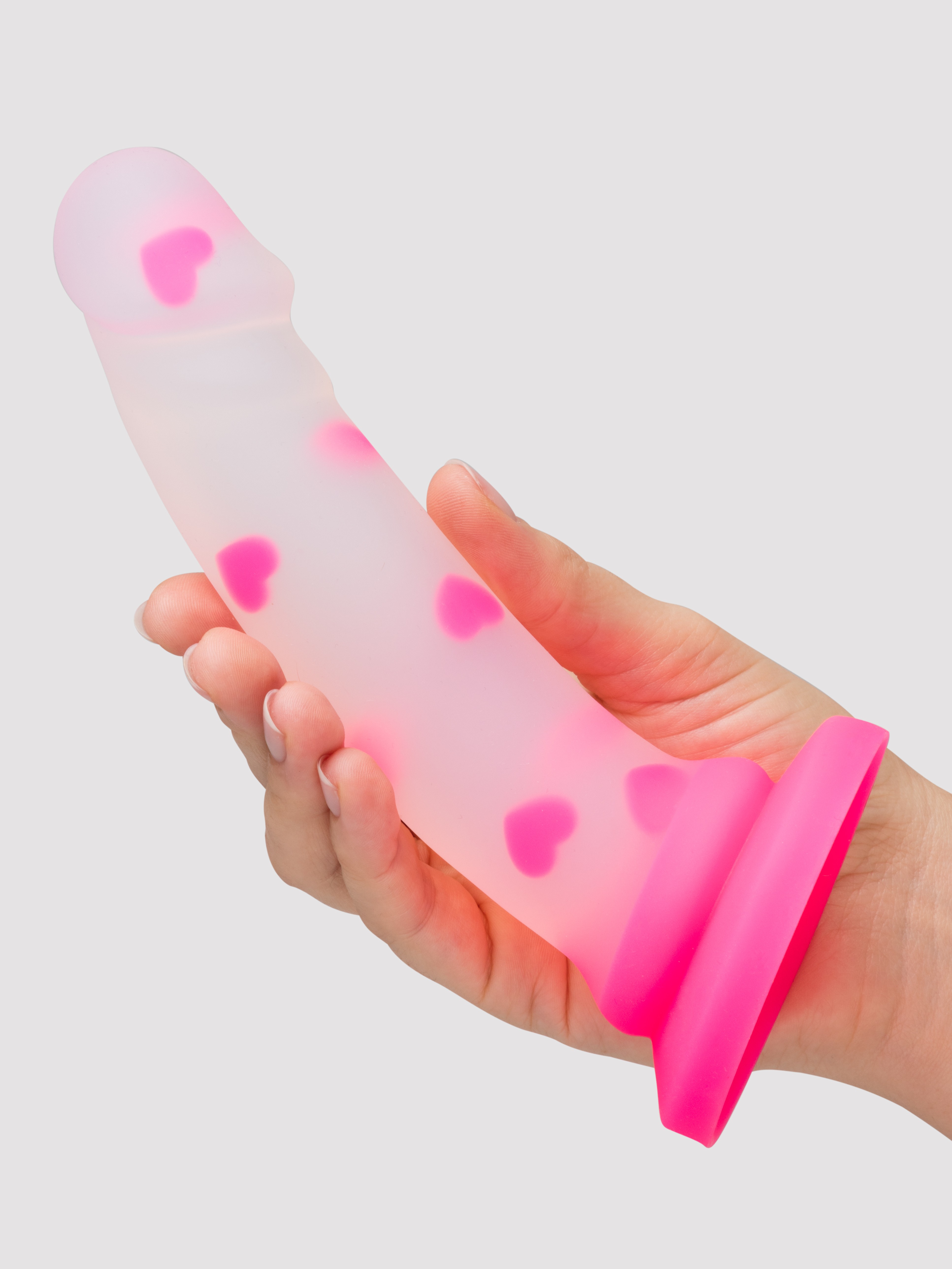 Lovehoney Heart Pounder Silicone Dildo 7 Inch, Pink, hi-res
