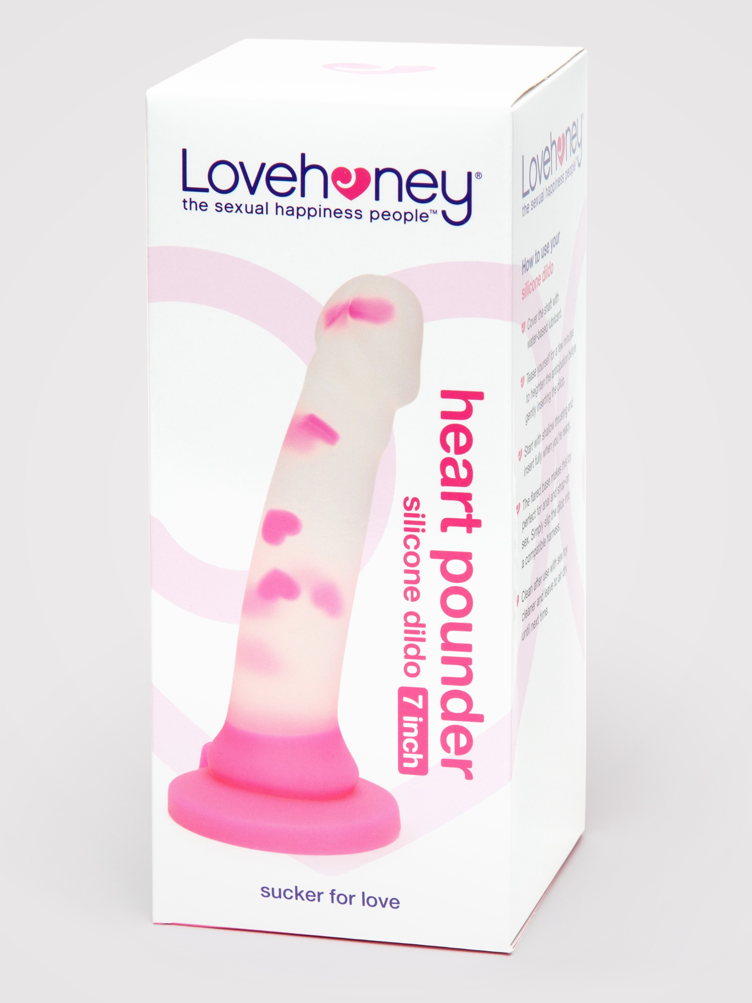 Lovehoney Heart Pounder Silicone Dildo 7 Inch, Pink, hi-res