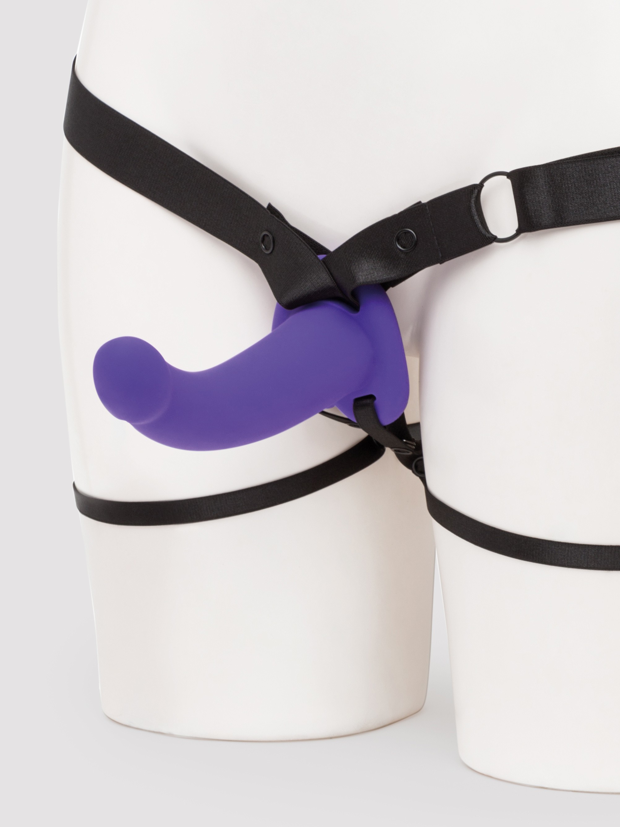 Lovehoney Double Take Double-Ended Strap-On Dildo, Purple, hi-res