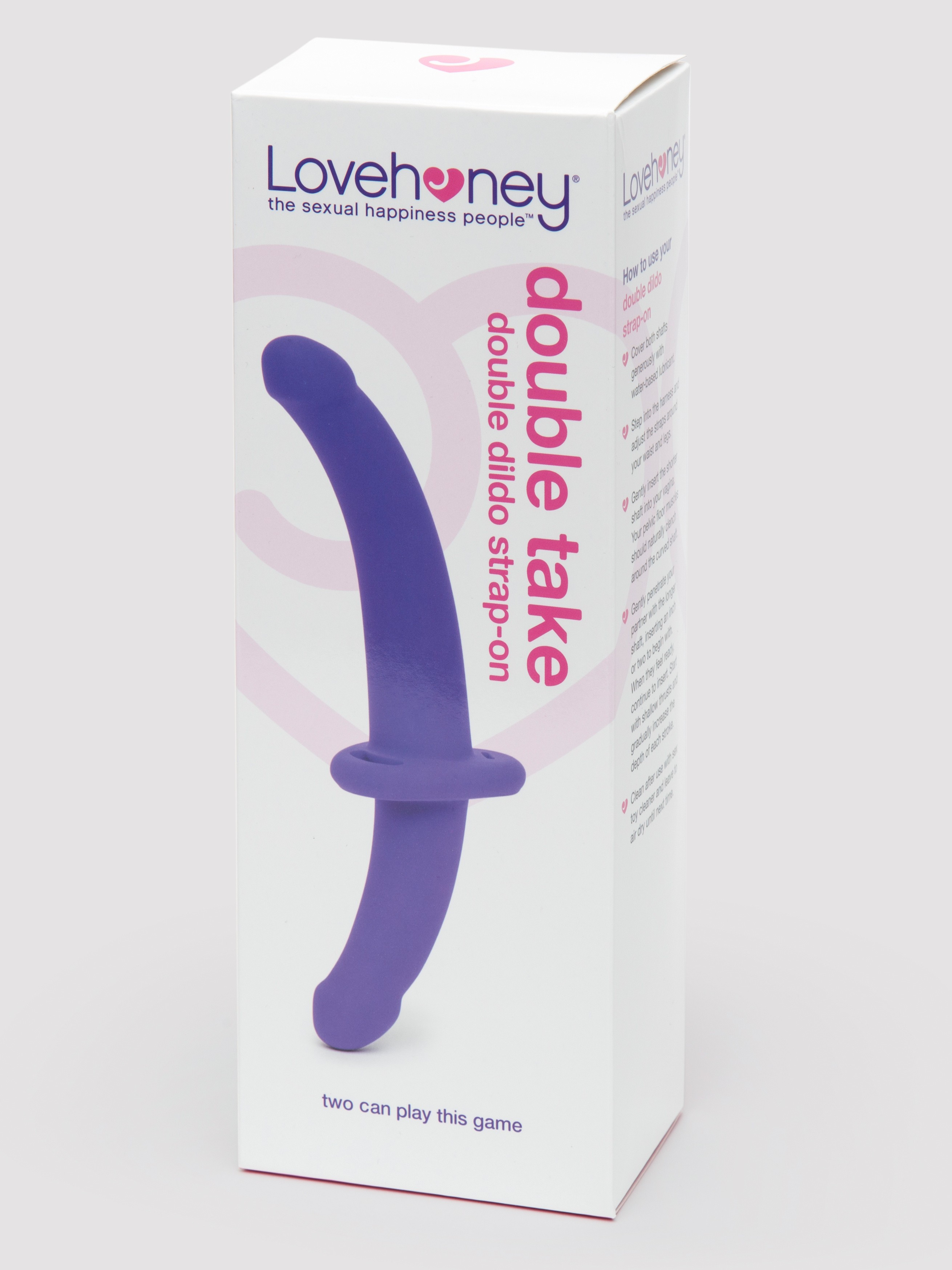 Lovehoney Double Take Double-Ended Strap-On Dildo, Purple, hi-res