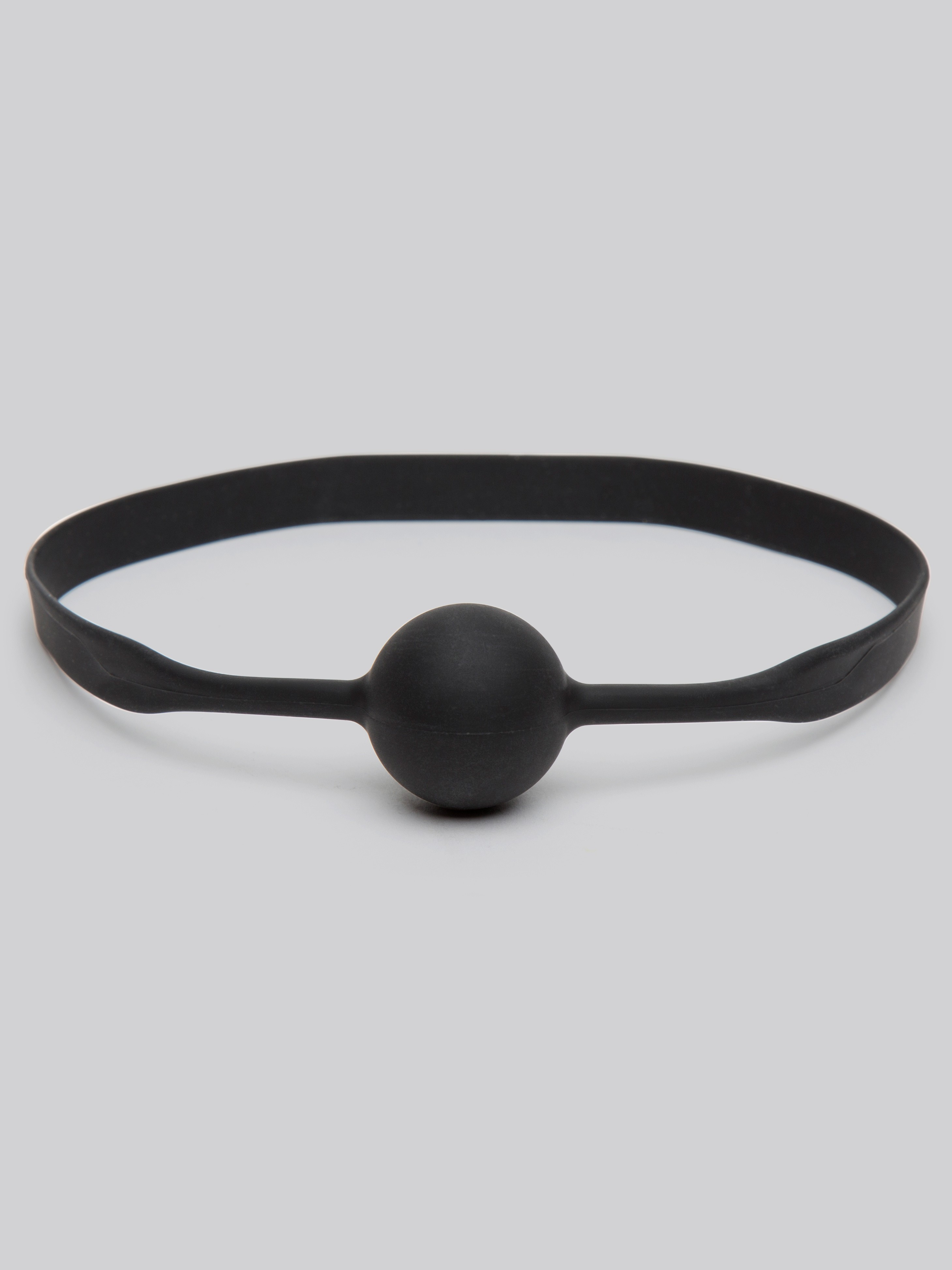 Quickie Gag Super-Strong Silicone Medium Ball Gag, Black, hi-res